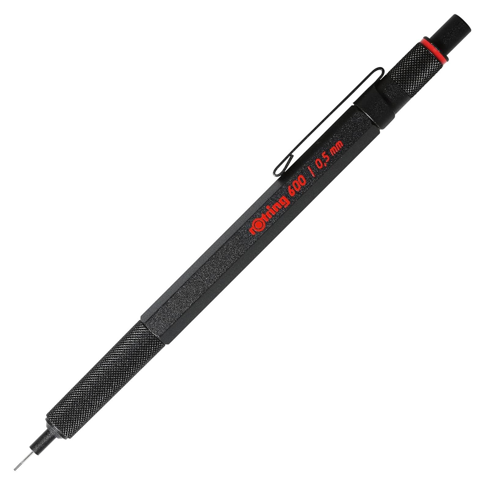Lápiz Mecánico ROtring 600 0.5mm Cuerpo Negro Dibujo