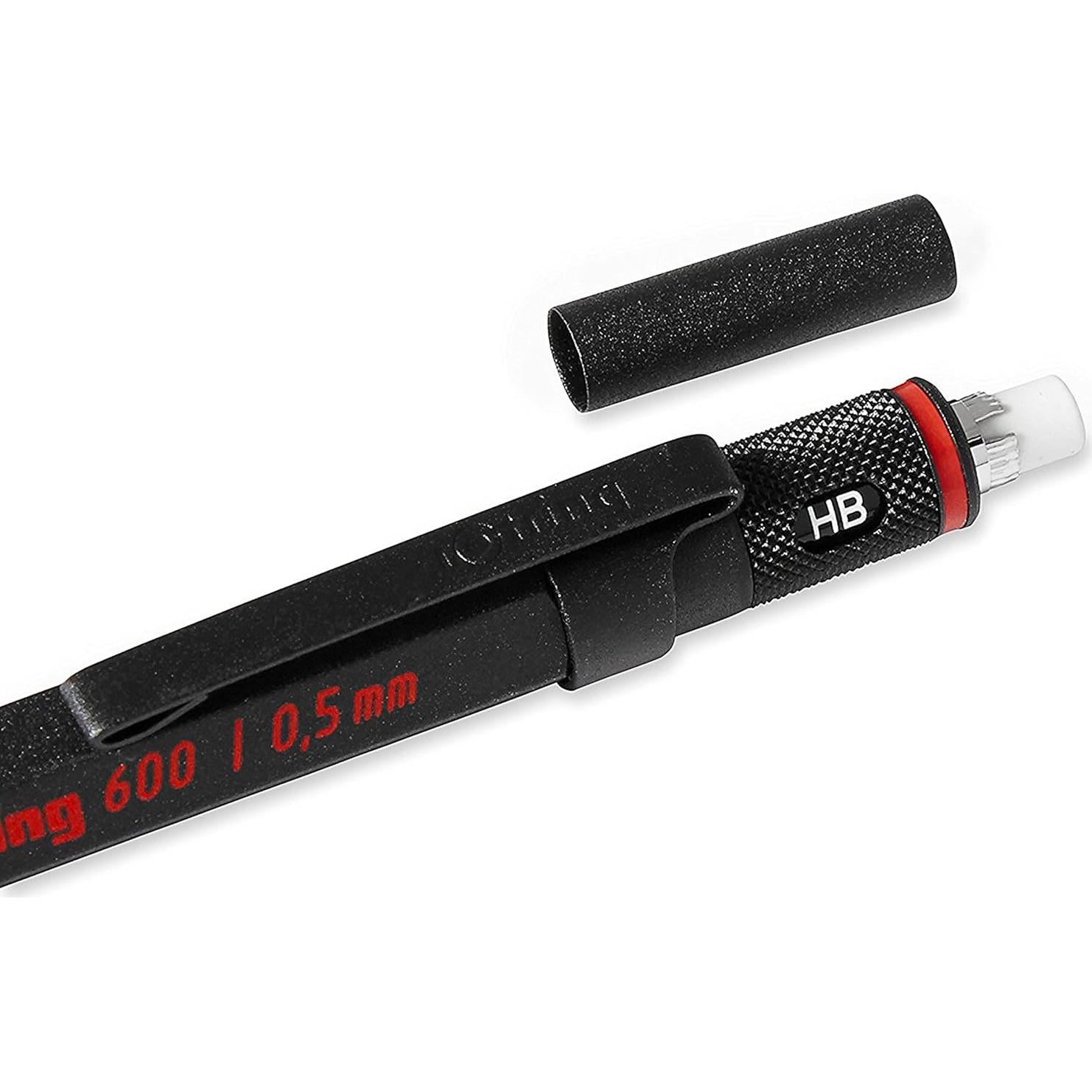 Lápiz Mecánico ROtring 600 0.5mm Cuerpo Negro Dibujo