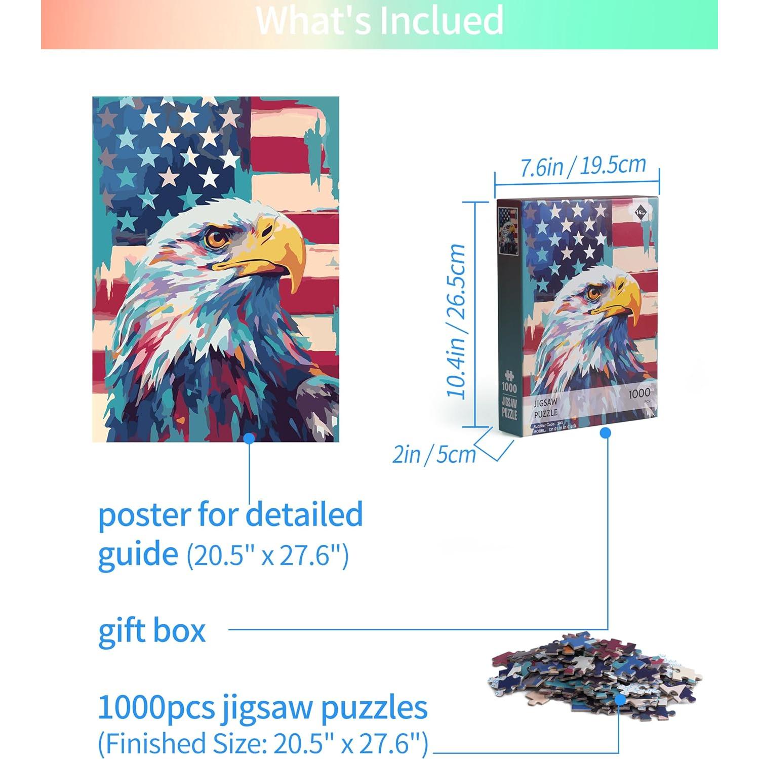 Rompecabezas 1000 Piezas Águila Calva Petrala 70x50 cm