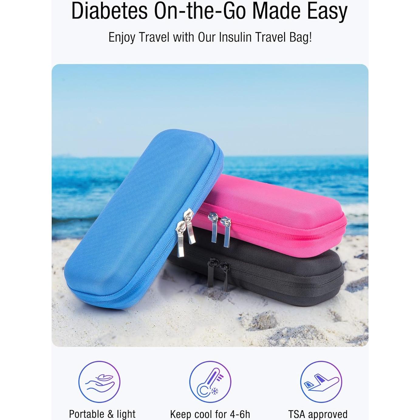 Funda de Viaje para Insulina LengKe con 2 Paquetes de Hielo