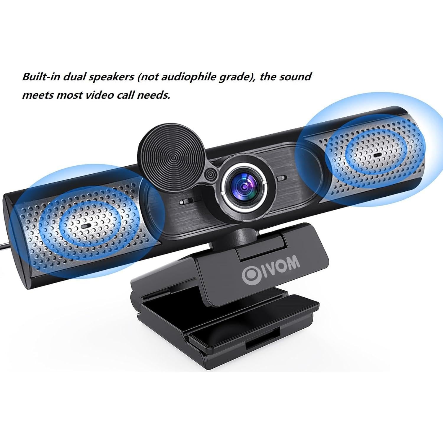 Cámara Web Oivom 1080P con Micrófono y Altavoces