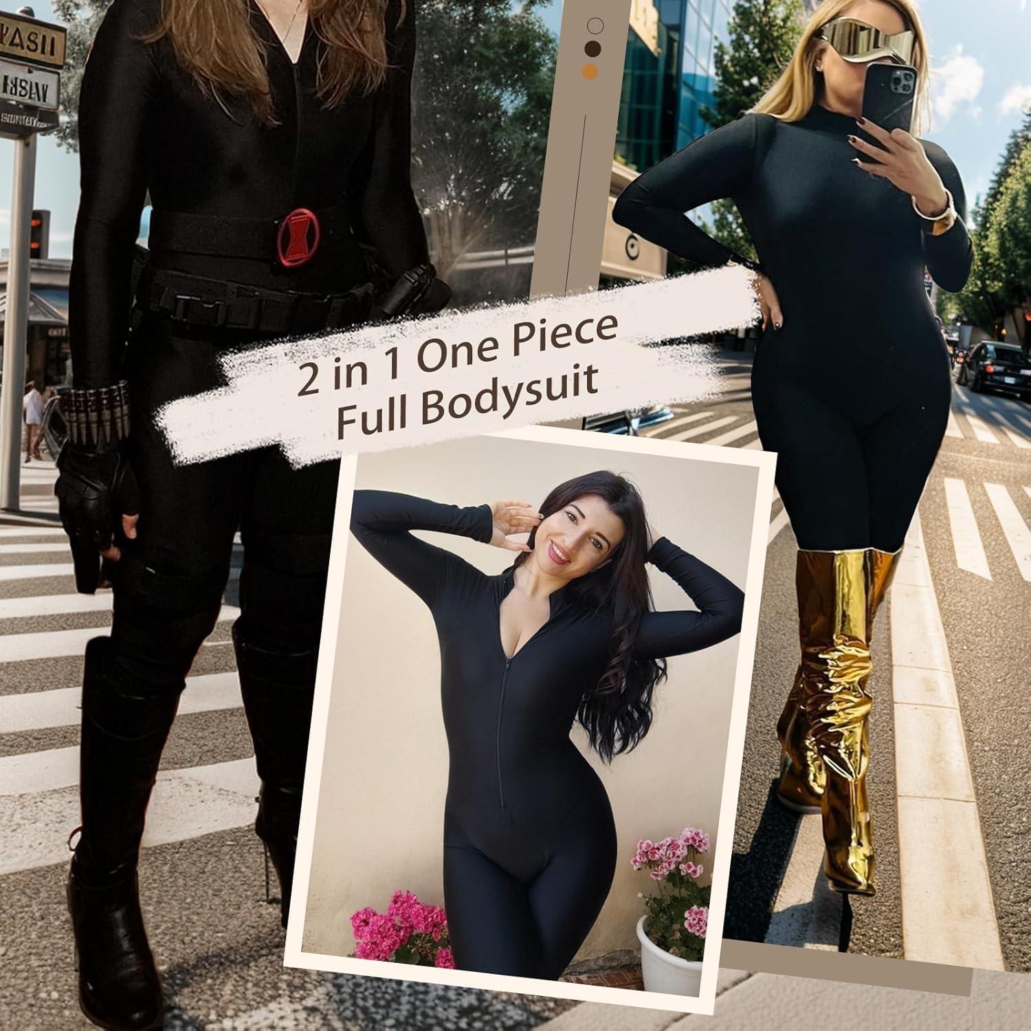 Mono Bodycon Negro Speerise para Mujeres - Manga Larga XS