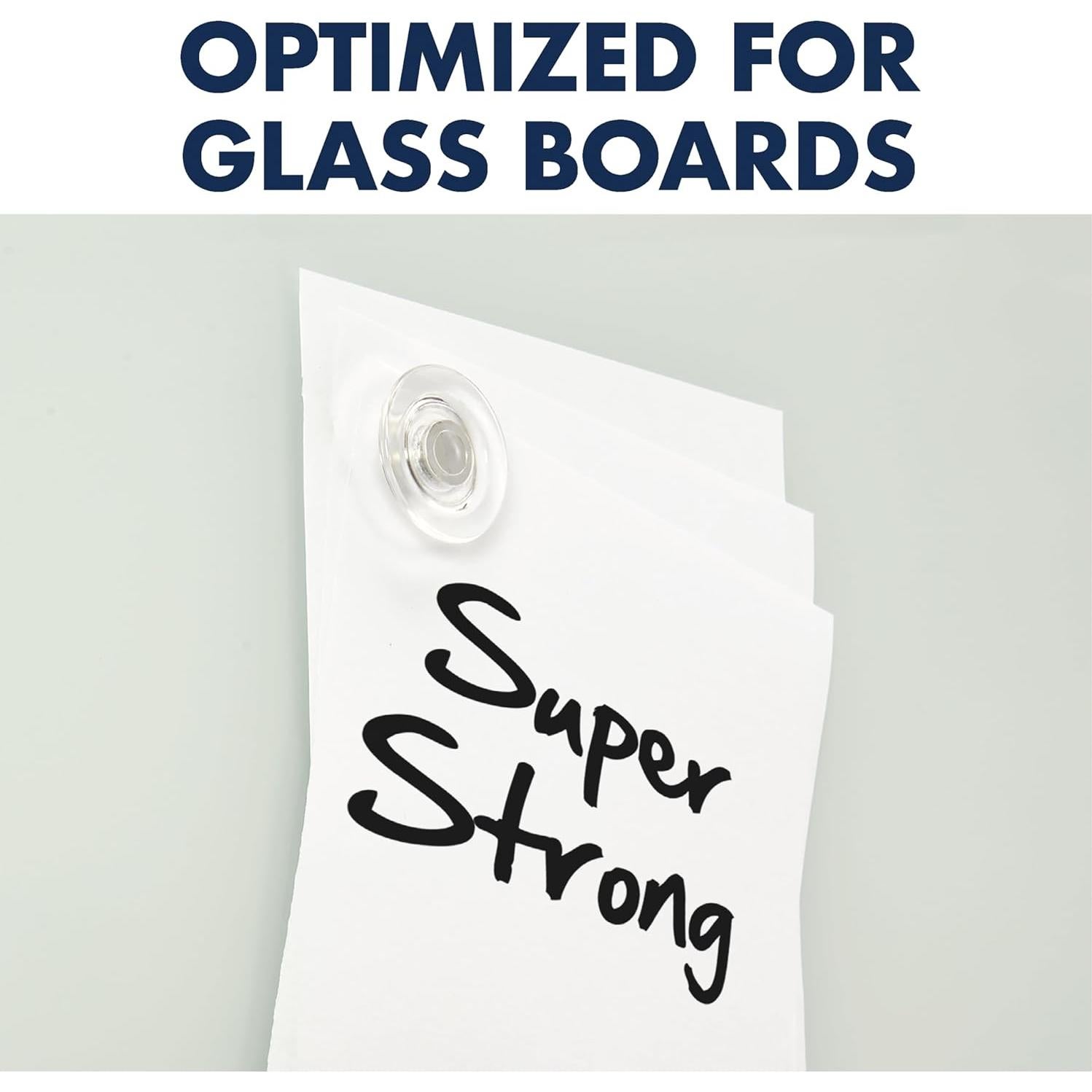 Imanes Fuertes Quartet 85391 para Pizarra de Vidrio, 6 Pzas