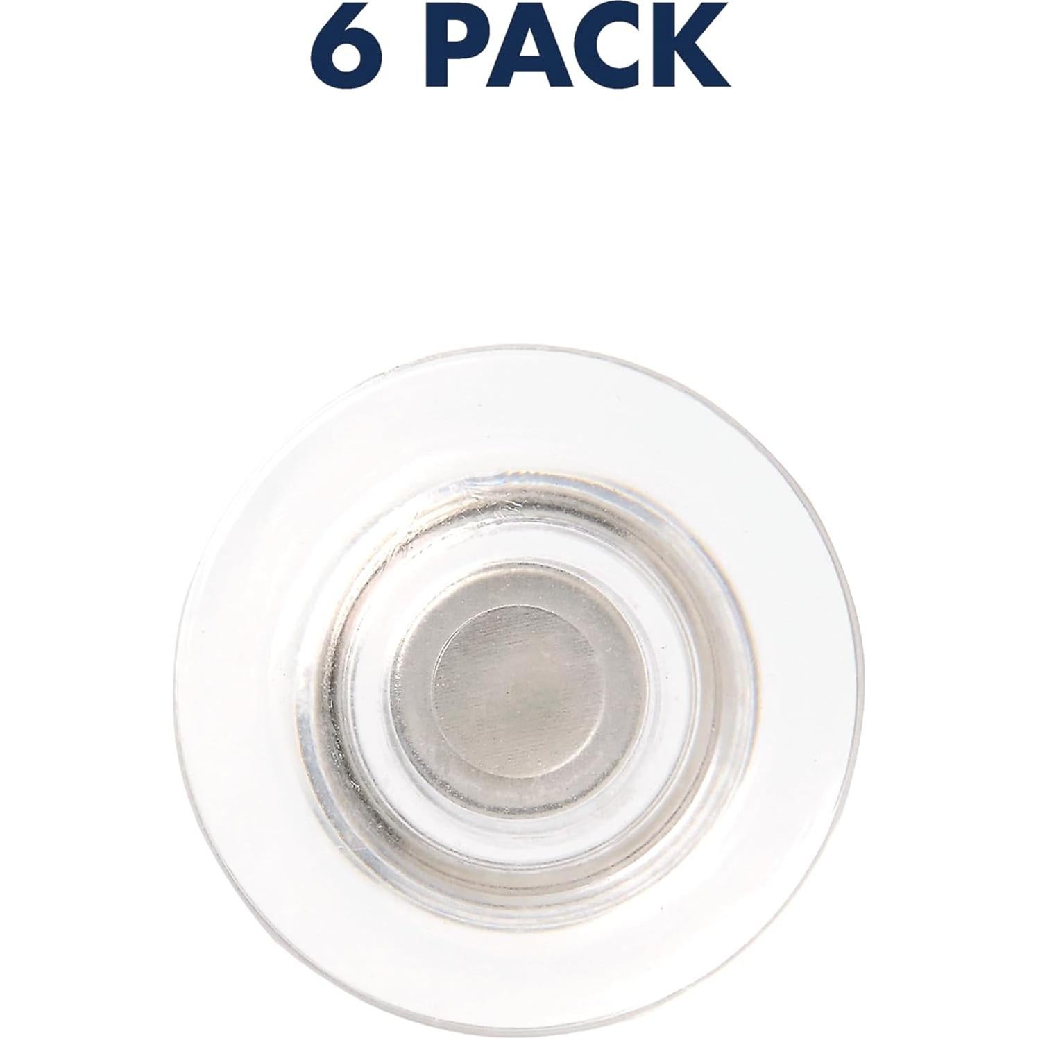 Imanes Fuertes Quartet 85391 para Pizarra de Vidrio, 6 Pzas