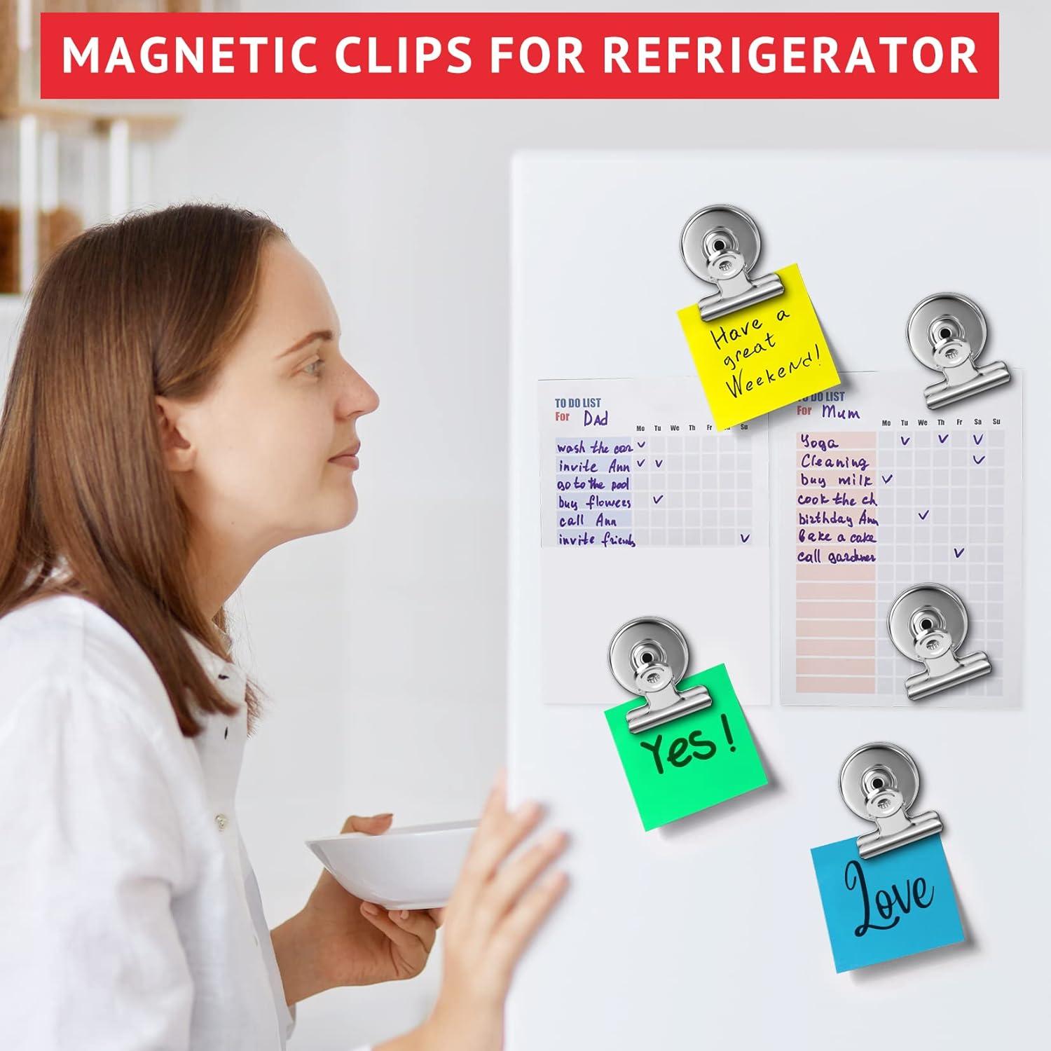 Paquete de 24 Clips Magnéticos JTIEO de Acero Inoxidable