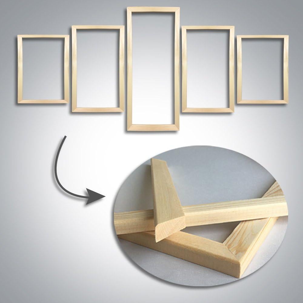 Arte de Pared en Lienzo TISHIRON 5 Piezas Ajedrez 125x60 cm