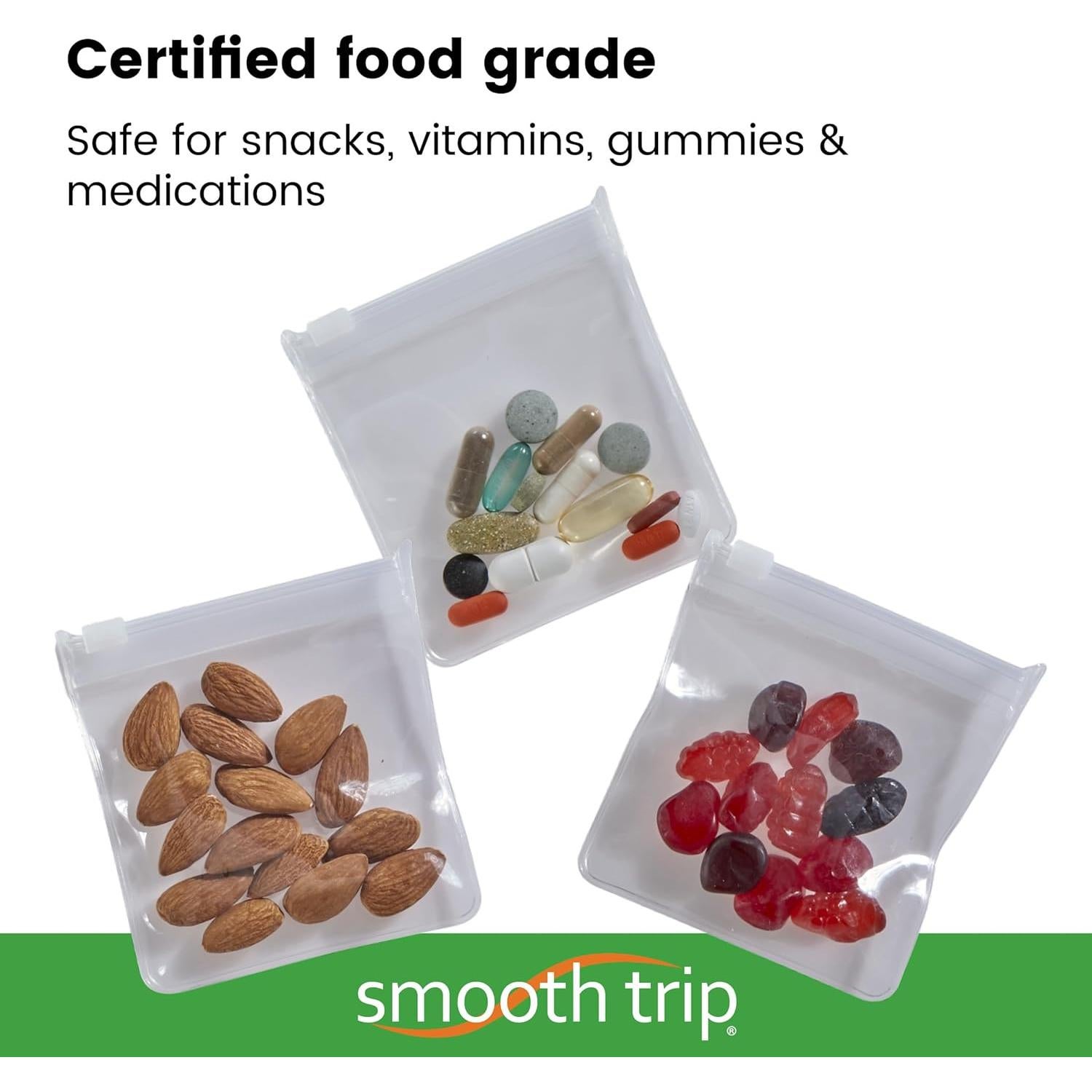 Bolsas de Pastillas Smooth Trip - 24 Reutilizables 8.26x8.89cm