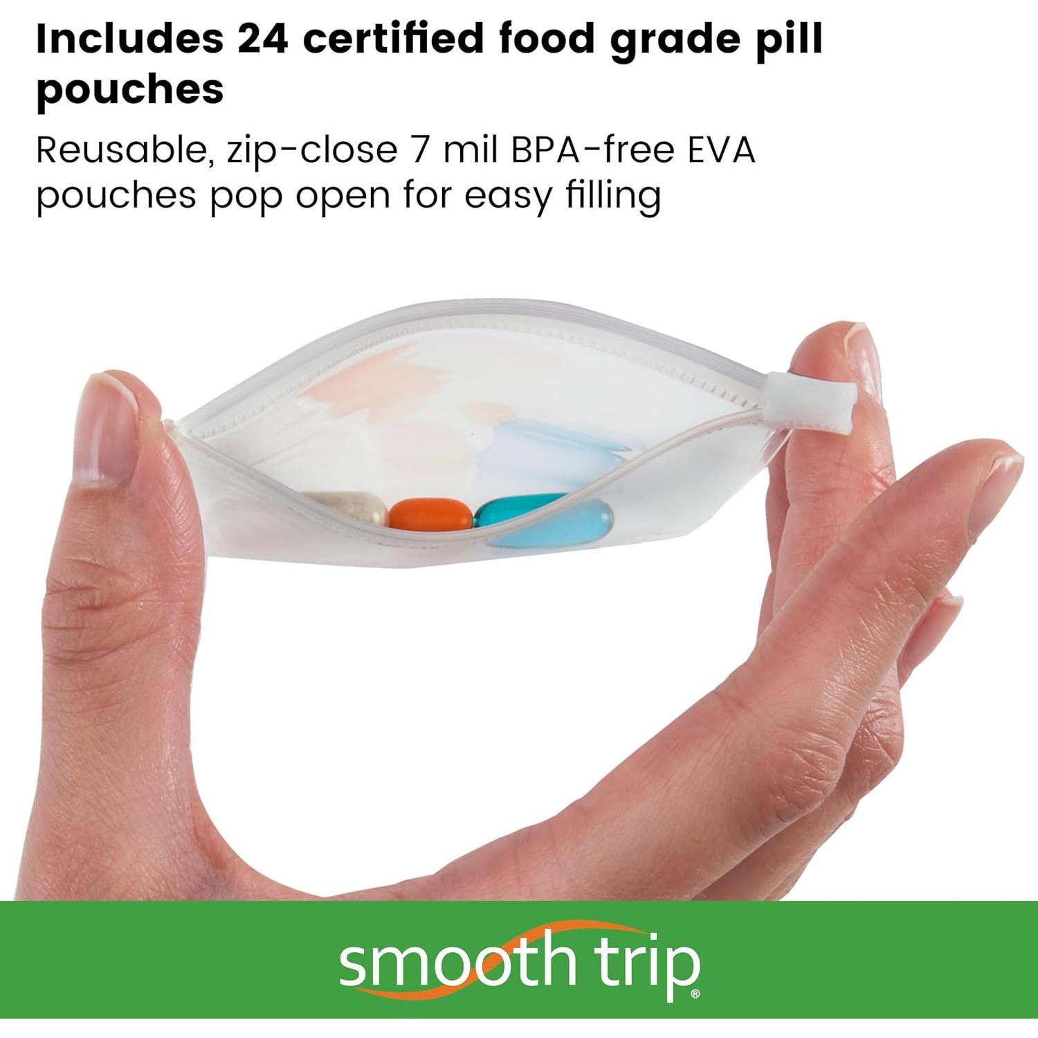 Bolsas de Pastillas Smooth Trip - 24 Reutilizables 8.26x8.89cm