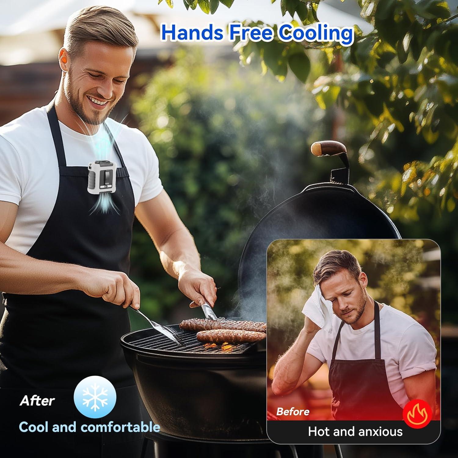 Ventilador de Cintura Portátil GrowCube FC-11 5 Velocidades 40H