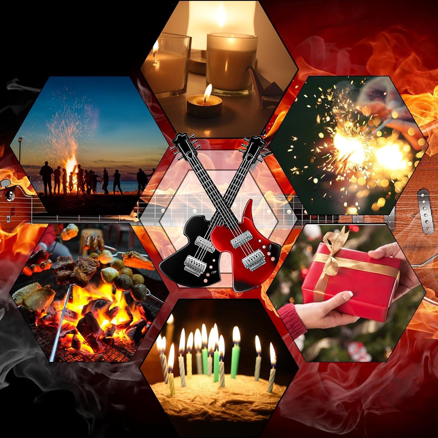 Encendedor de guitarra recargable WEQTETJU metal vintage