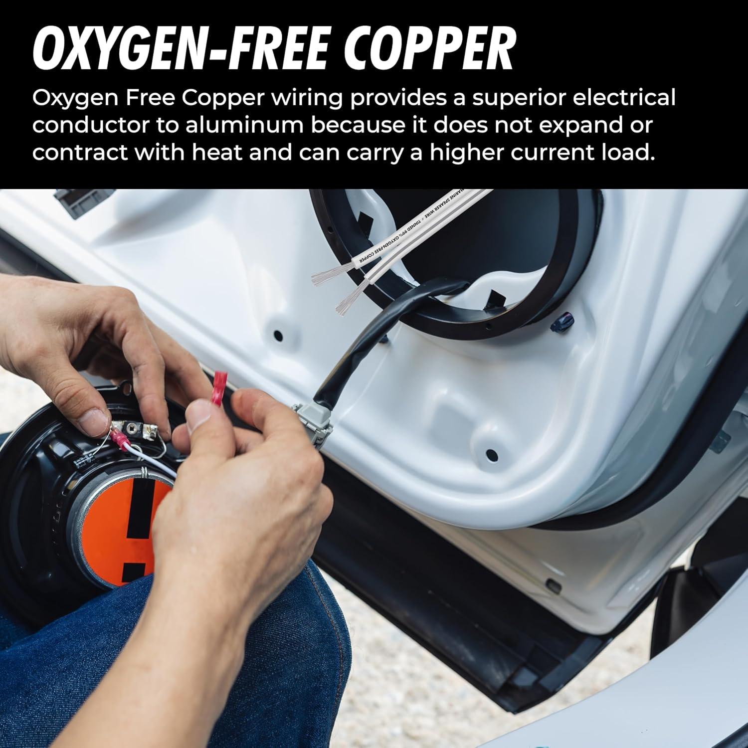 Cable de altavoz marino InstallGear 14 AWG 15,24 m blanco