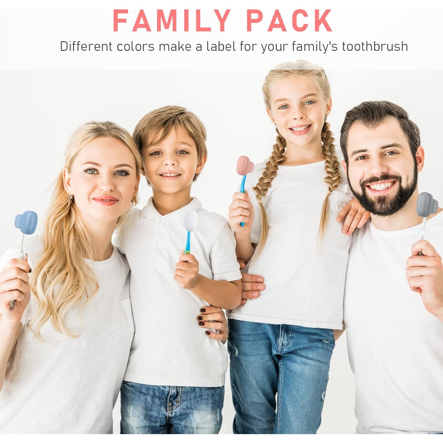 Cubiertas de Cepillo de Dientes Pack Familiar 8 Unidades - Plástico