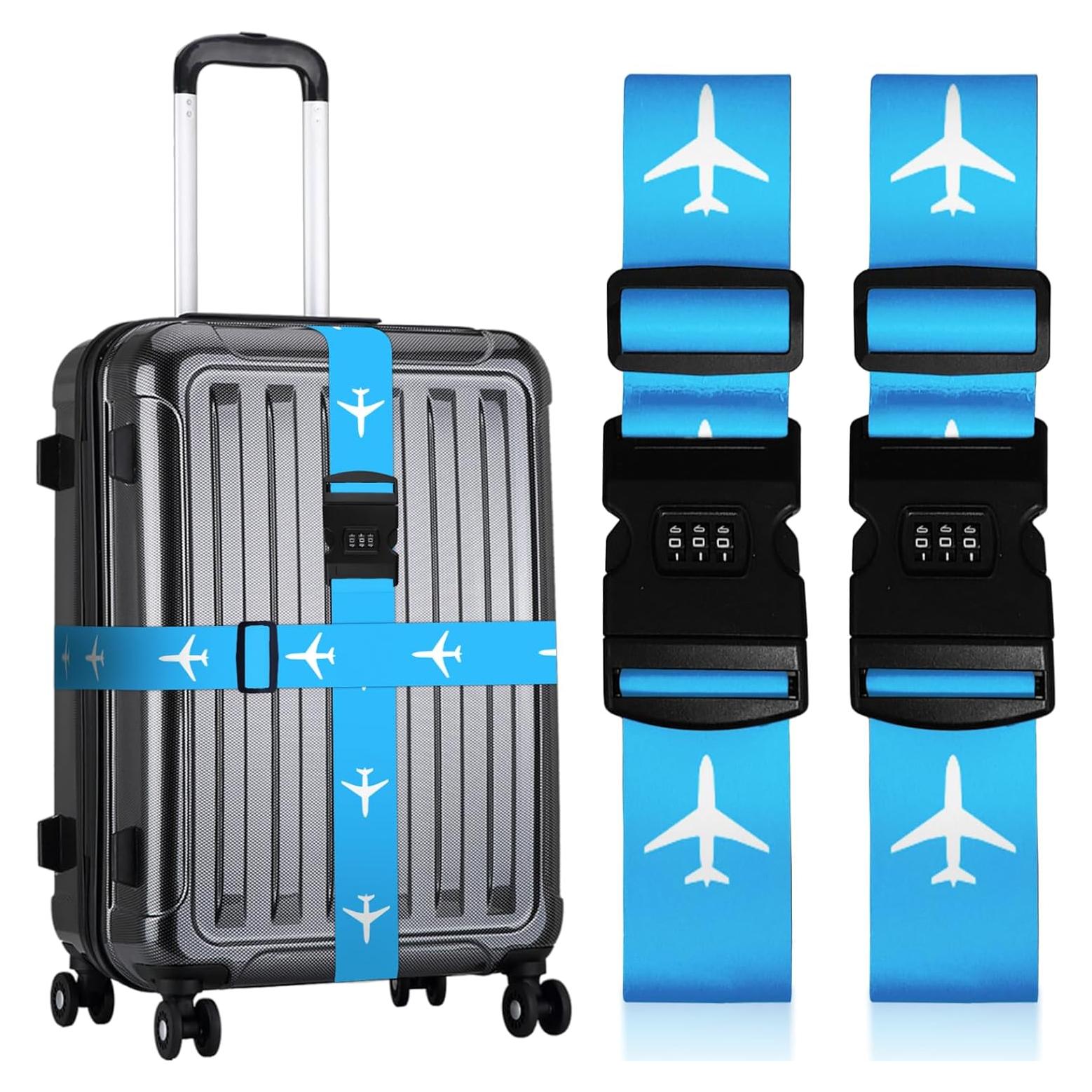 Correa de Equipaje Ajustable Stanoha Azul con Hebilla Segura