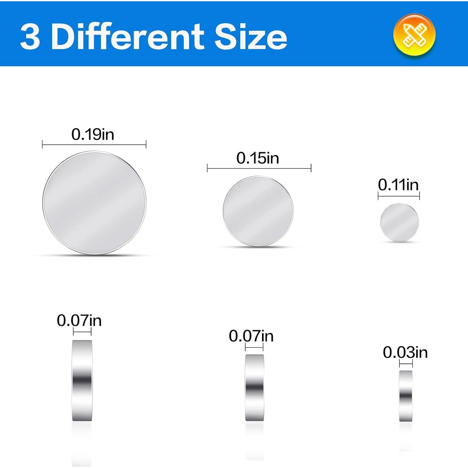 Imanes Neodimio TRYMAG 400 Pcs 3 Tamaños para Manualidades