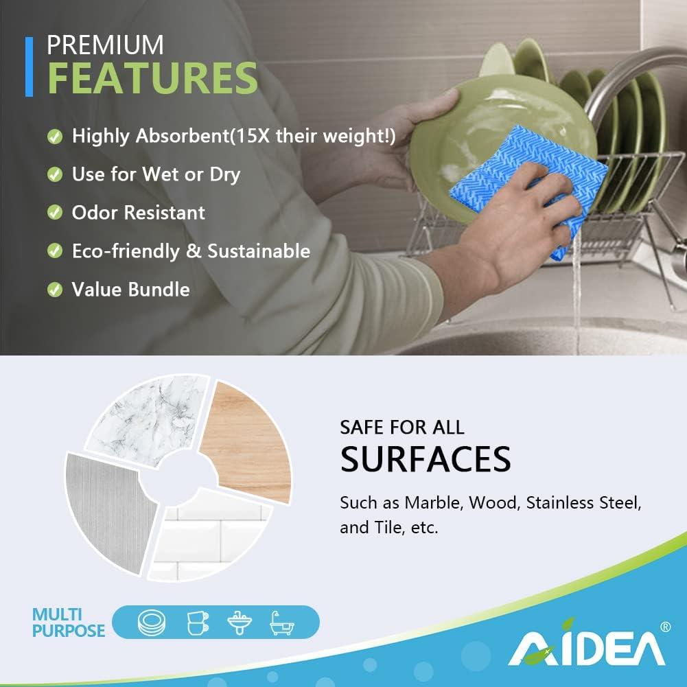 Toallitas de Limpieza AIDEA Reutilizables 40 Unidades 30x60cm