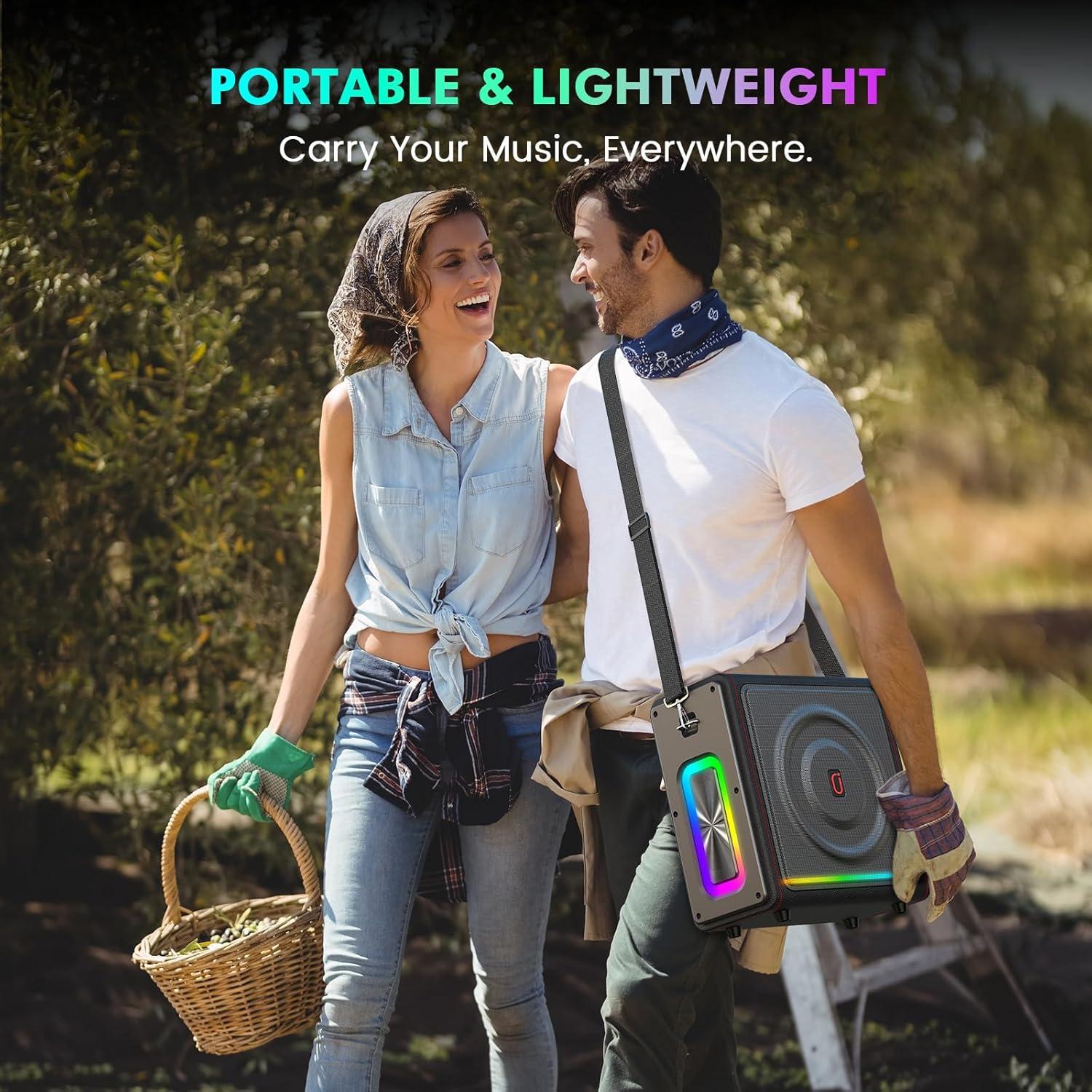 Máquina de Karaoke PPMIC MS78 Bluetooth 5.3 300W 2 Micrófonos