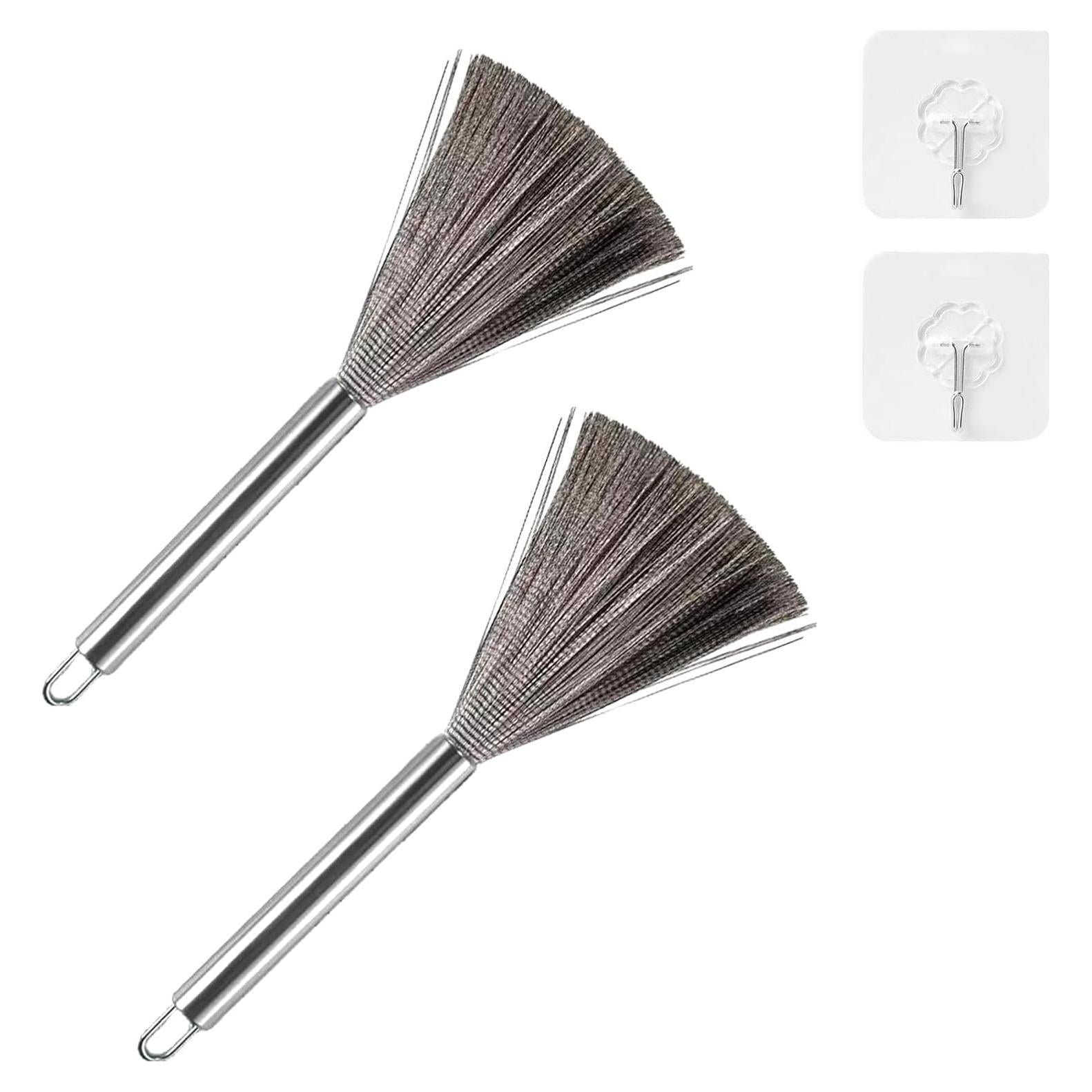 2 Cepillos de Limpieza Wjwumha de Acero Inoxidable 21.6cm