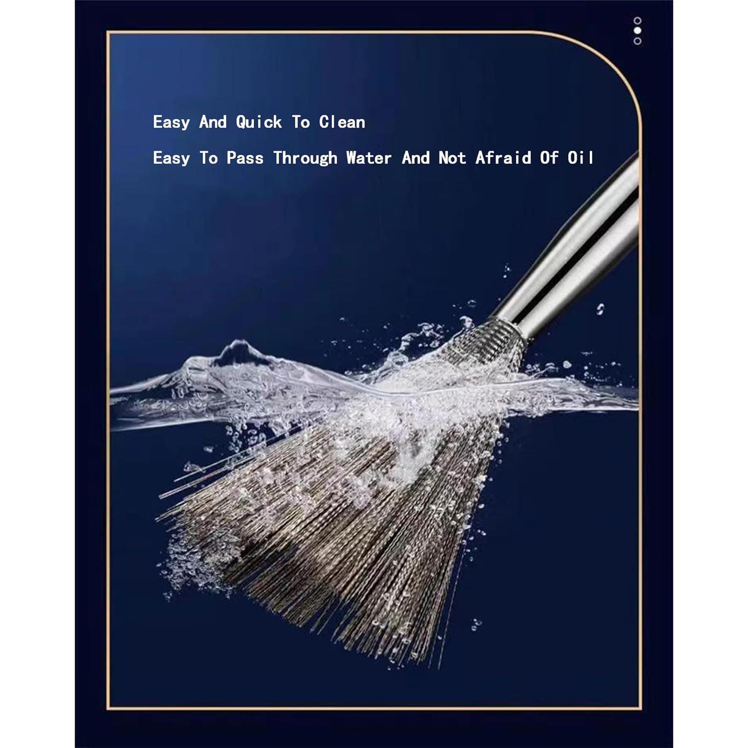 2 Cepillos de Limpieza Wjwumha de Acero Inoxidable 21.6cm