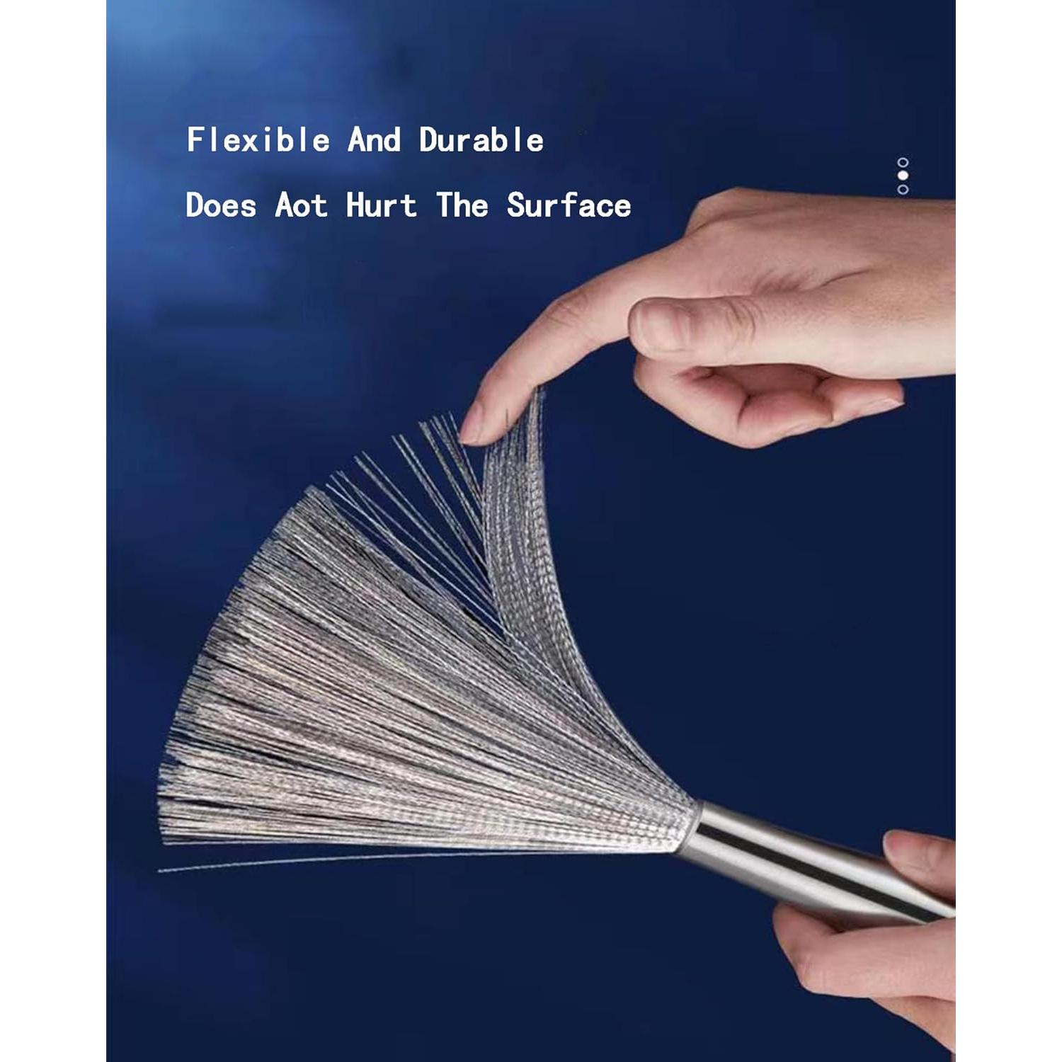 2 Cepillos de Limpieza Wjwumha de Acero Inoxidable 21.6cm