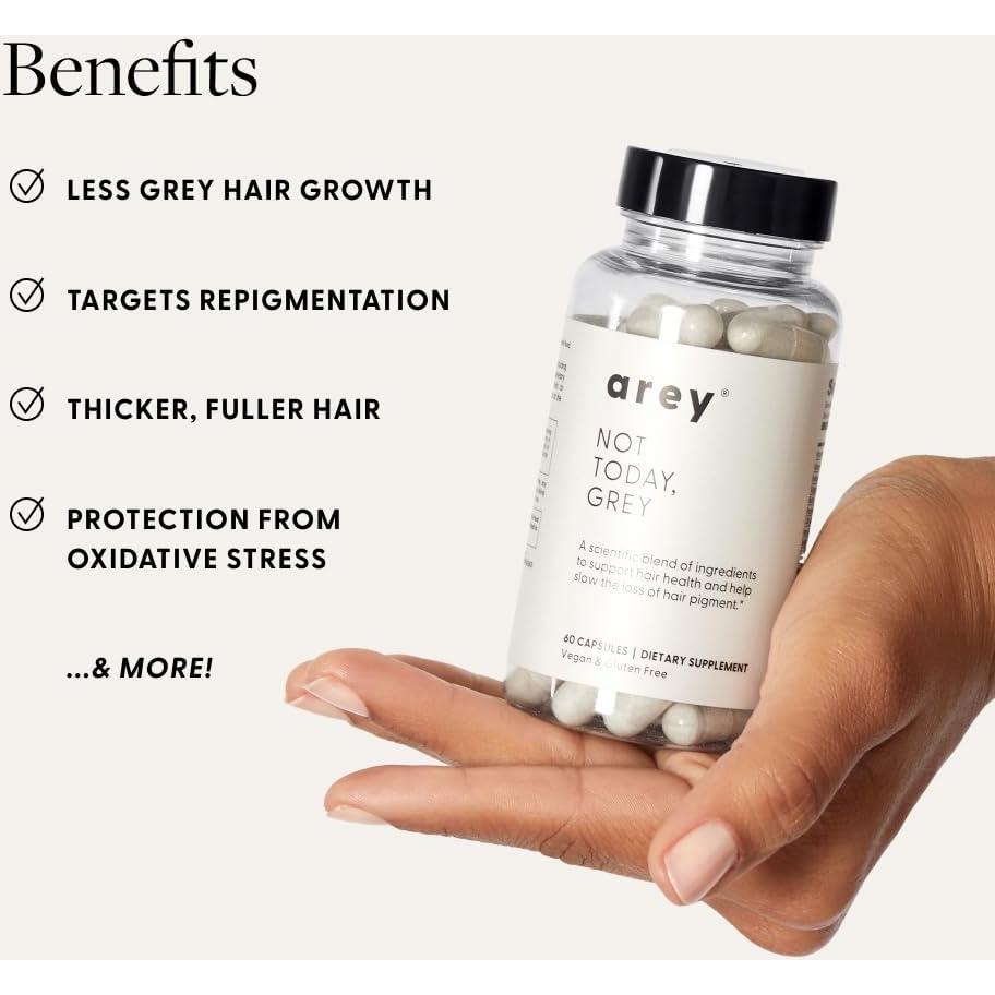 Suplemento No Hoy Arey para Cabello Gris - 60 Cápsulas