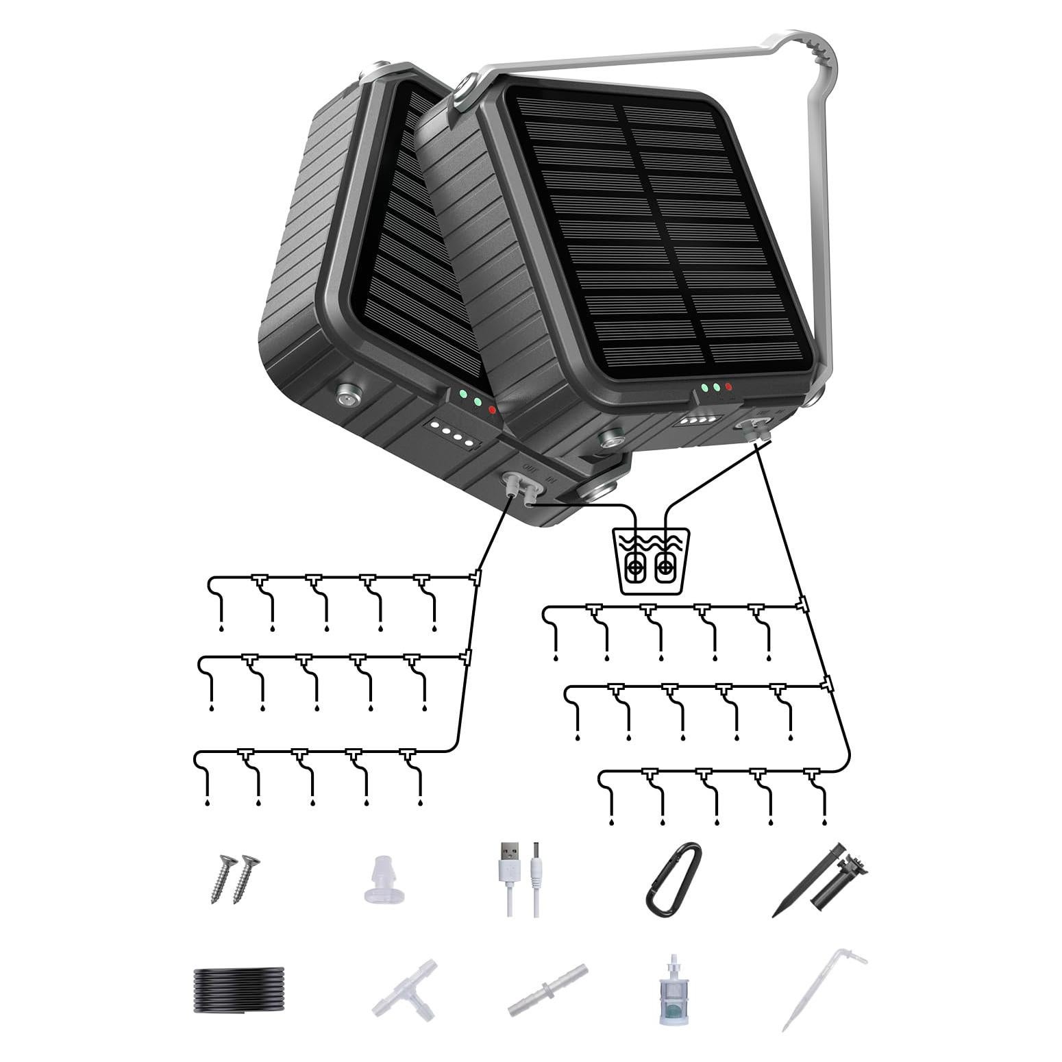 Sistema de Riego por Goteo Solar ZOTIKA 2 Plantas Gris