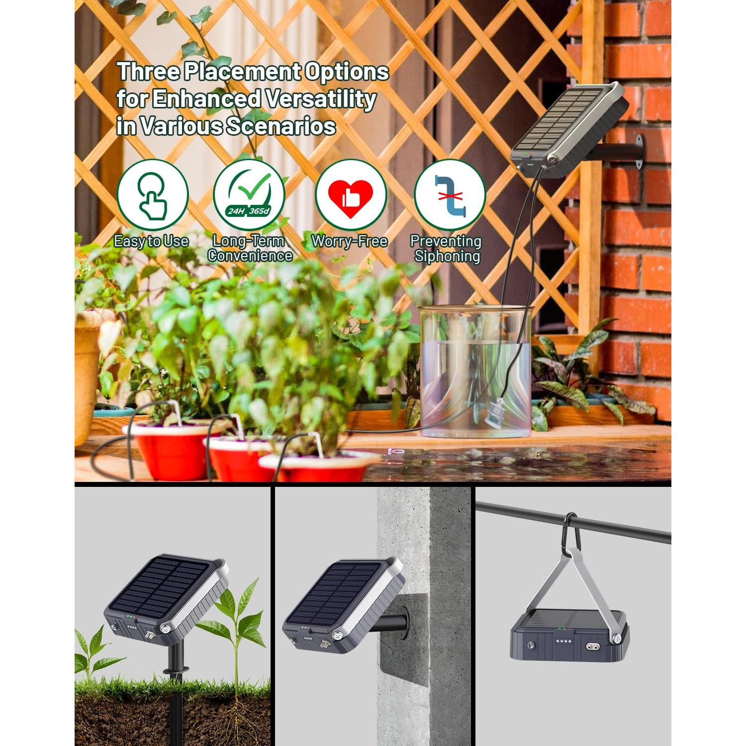 Sistema de Riego por Goteo Solar ZOTIKA 2 Plantas Gris