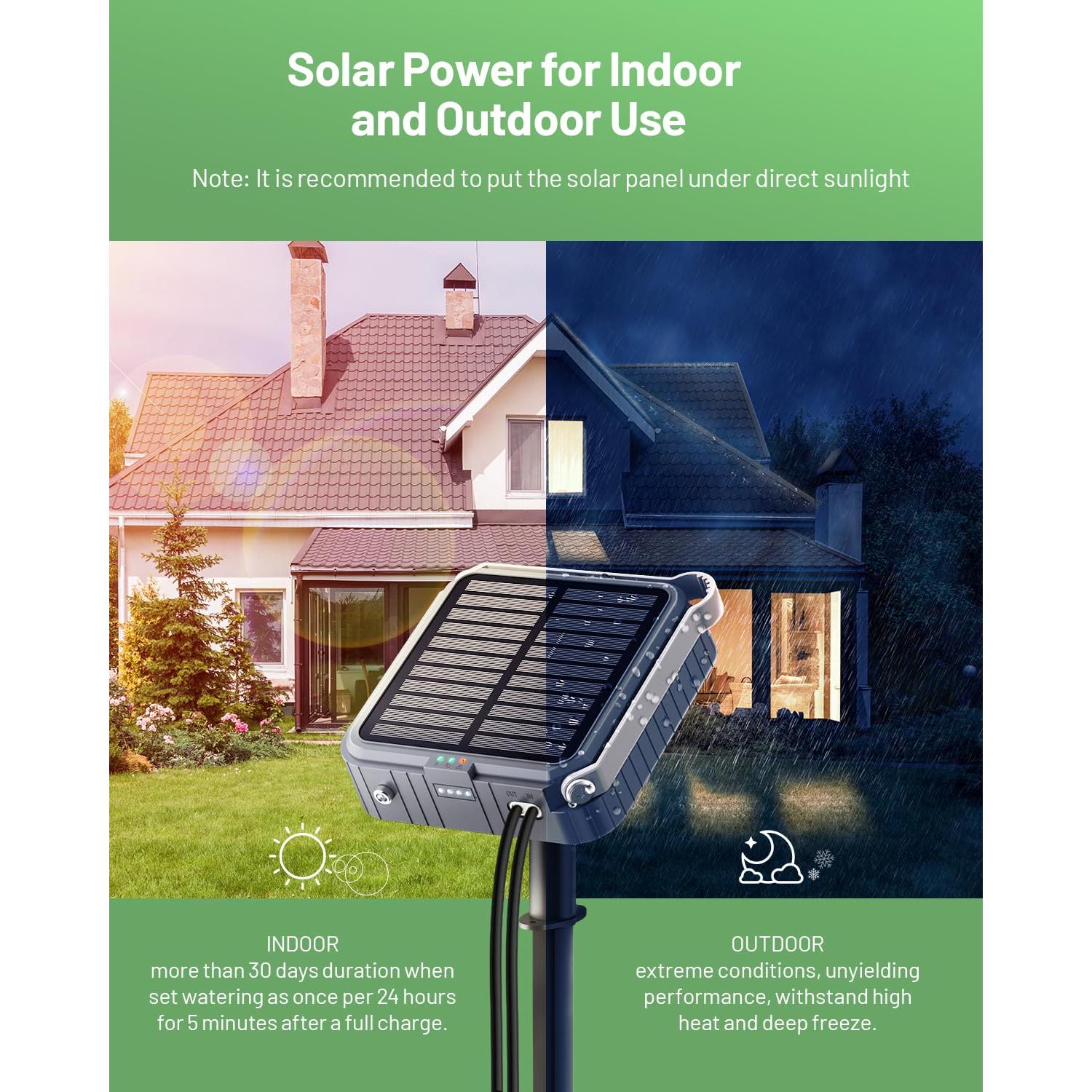 Sistema de Riego por Goteo Solar ZOTIKA 2 Plantas Gris