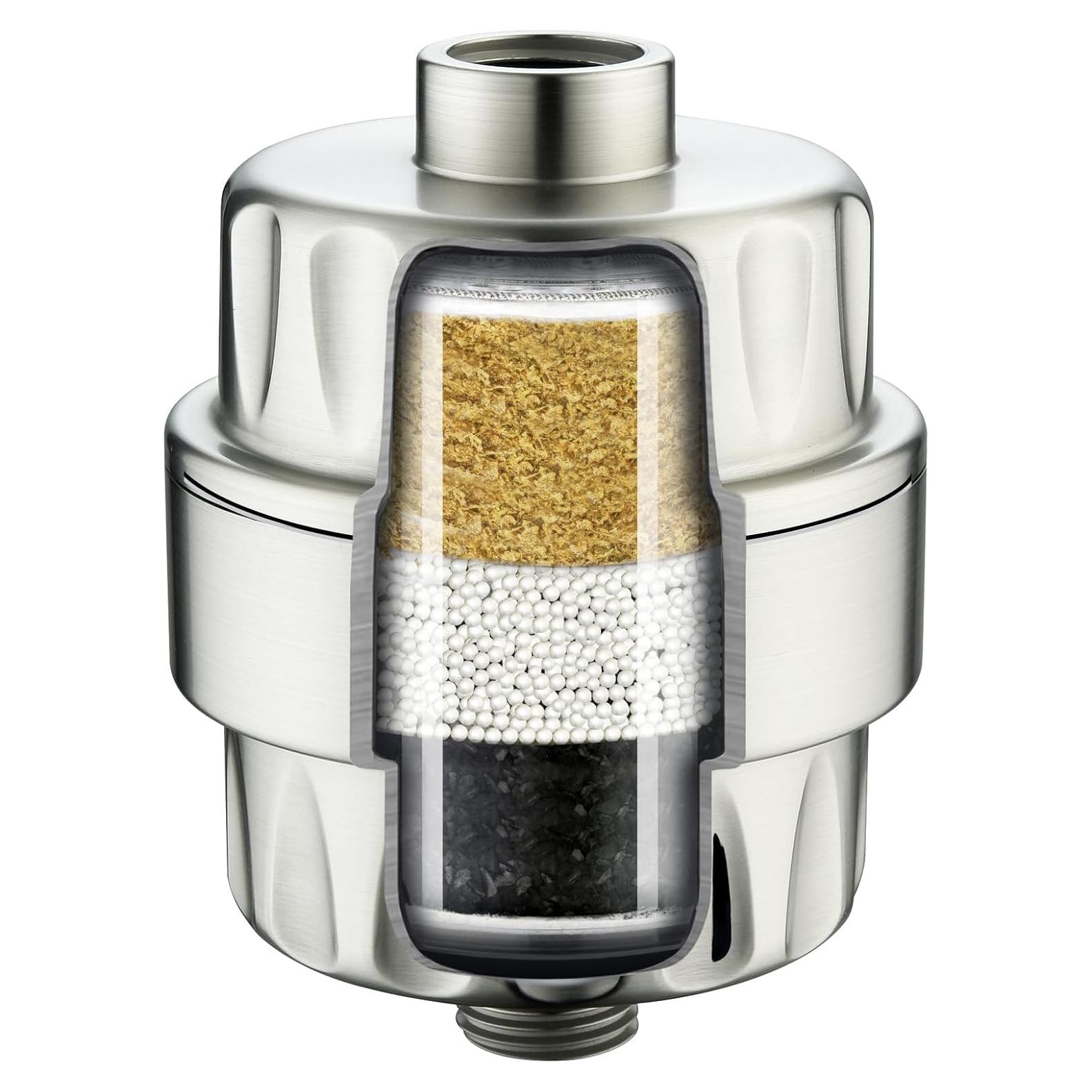 Filtro de Ducha Bright Showers Níquel Cepillado Multiusos