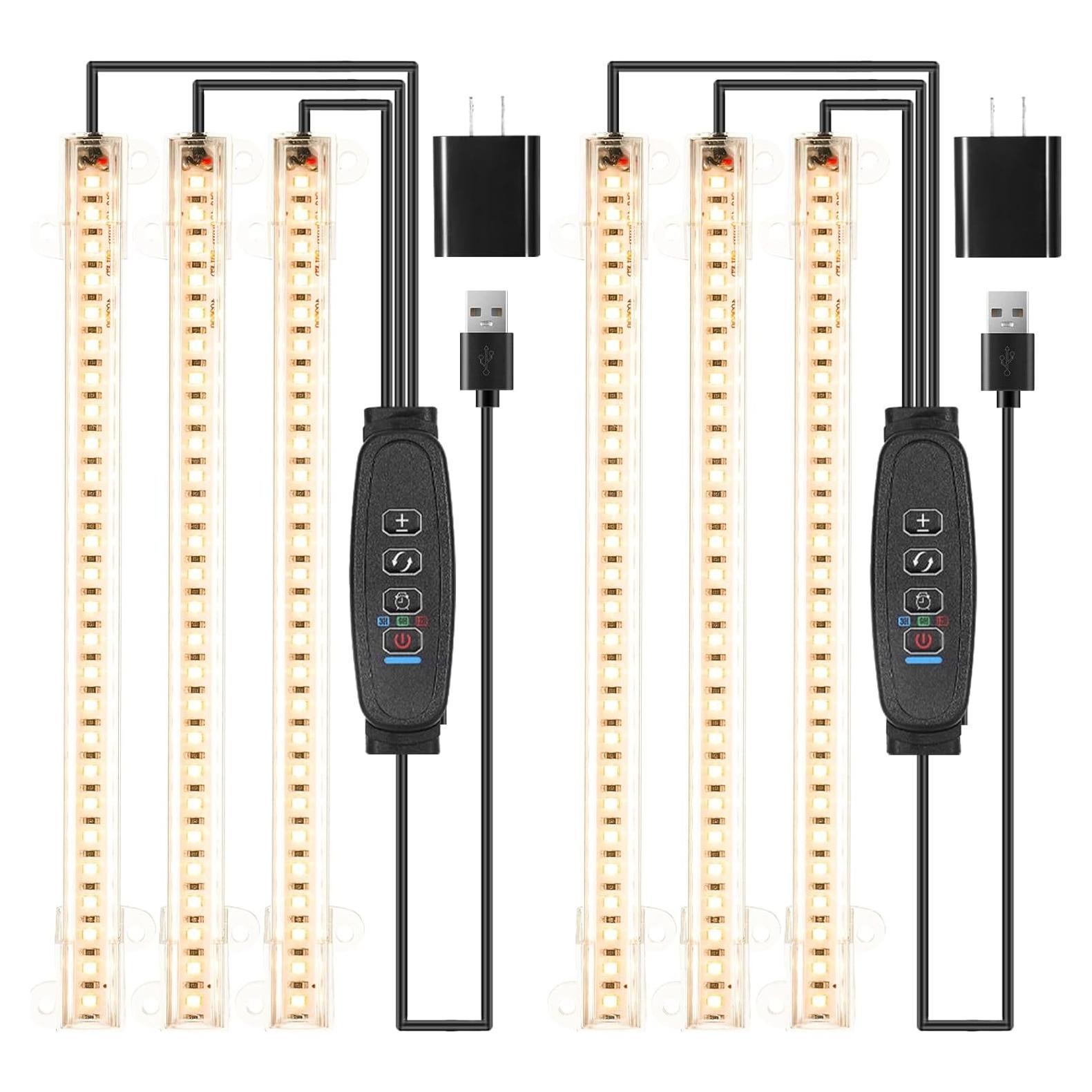 Tiras de Luz LED RWNTAO 3 Cabezas 3000K para Cultivo