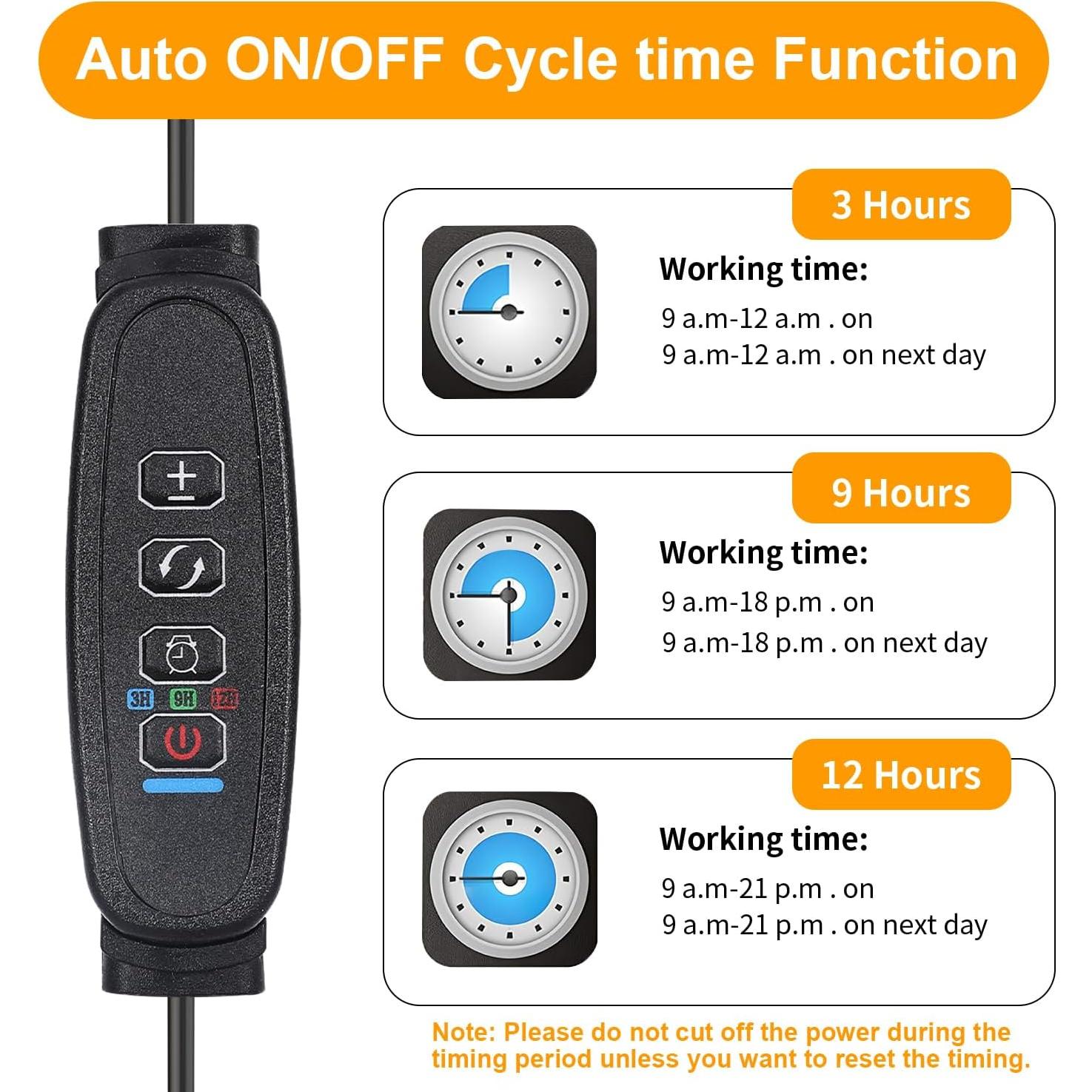 Tiras de Luz LED RWNTAO 3 Cabezas 3000K para Cultivo