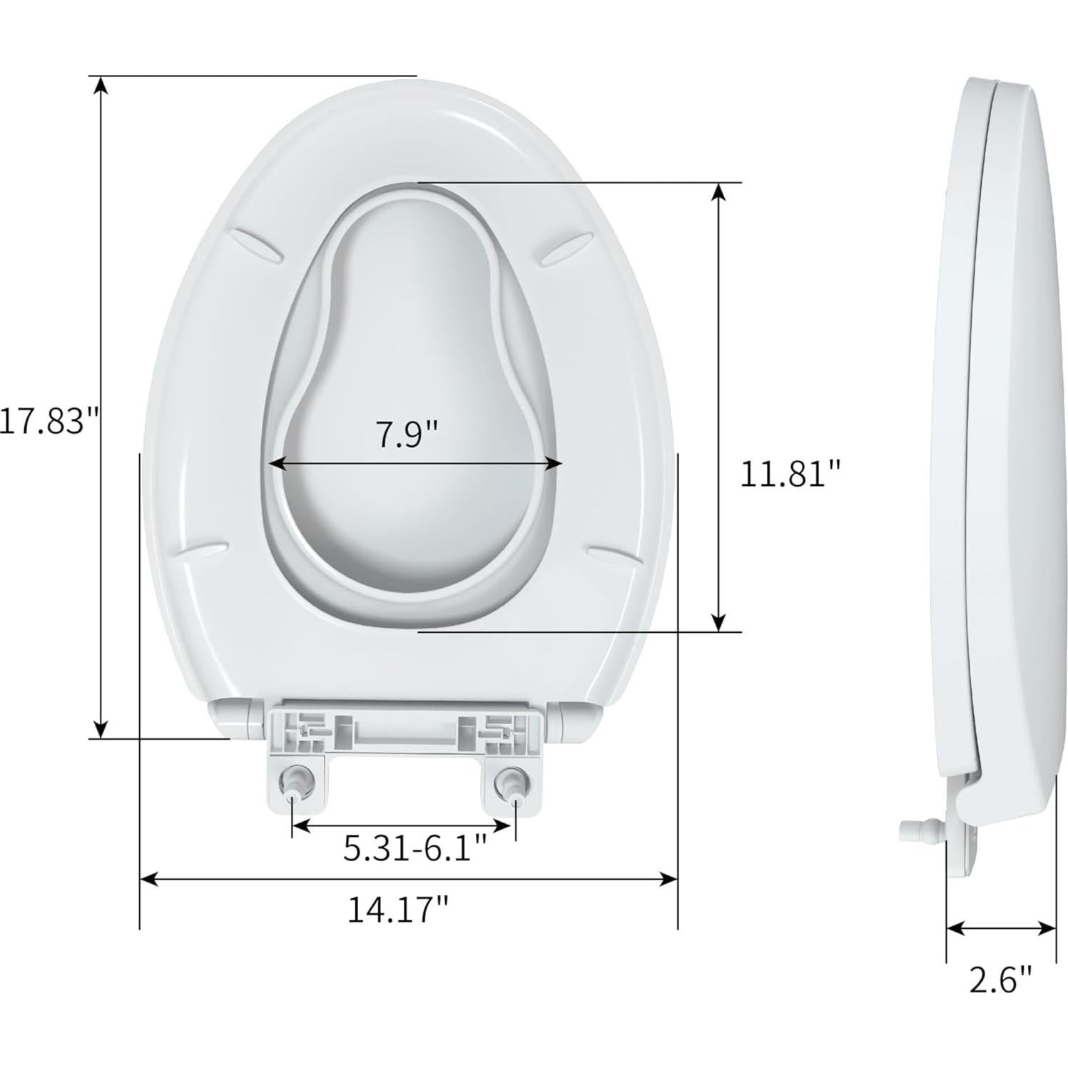 Asiento de Inodoro Alargado R&T con Asiento para Niños 2 en 1
