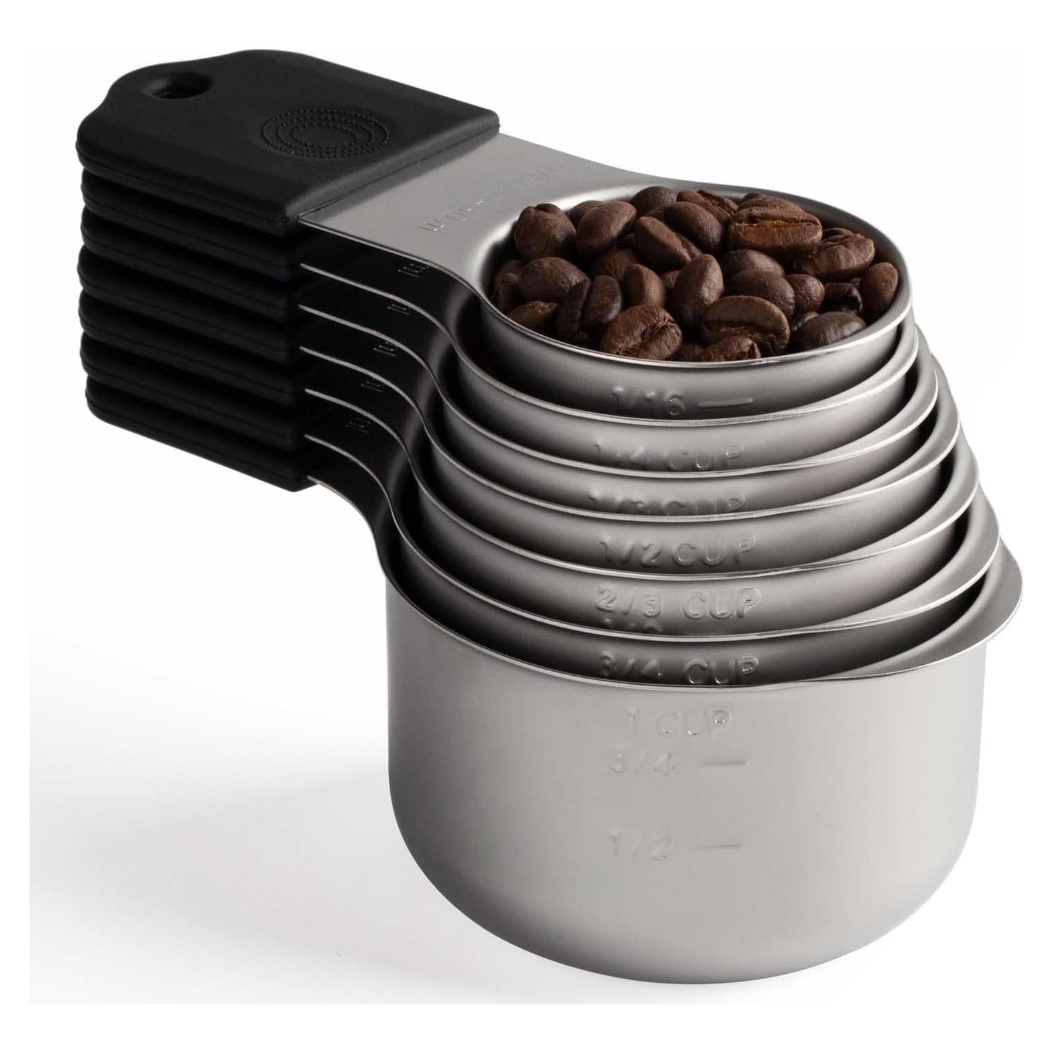 Juego de Tazas Medidoras Magnéticas X-zrew Acero Inoxidable 7 Piezas