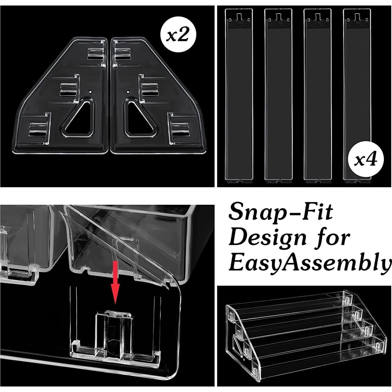Organizador de Esmaltes de Uñas YIEZI 48 Botellas 4 Capas Acrílico
