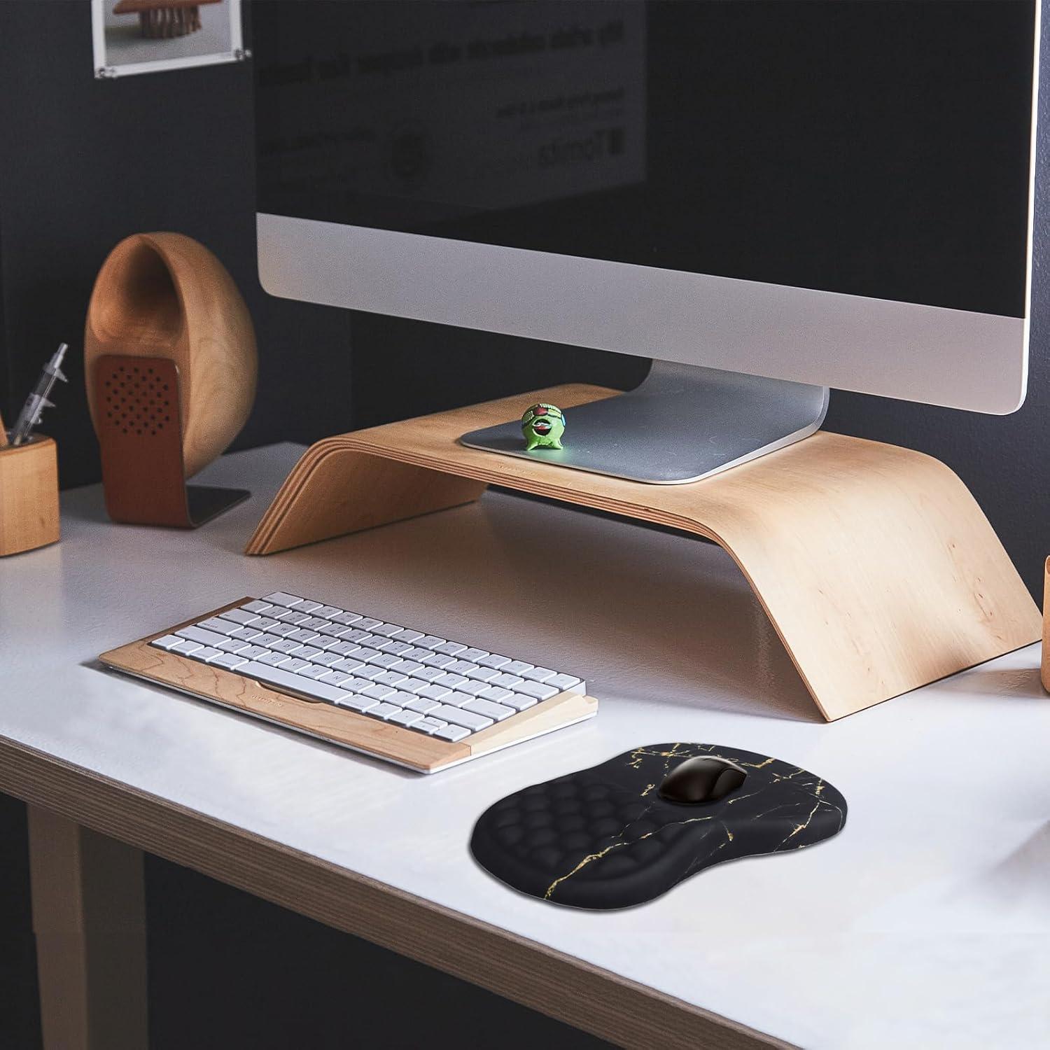 Alfombrilla de Ratón Ergonómica L-SPOUTTO con Reposamuñecas 30.5x20.3cm