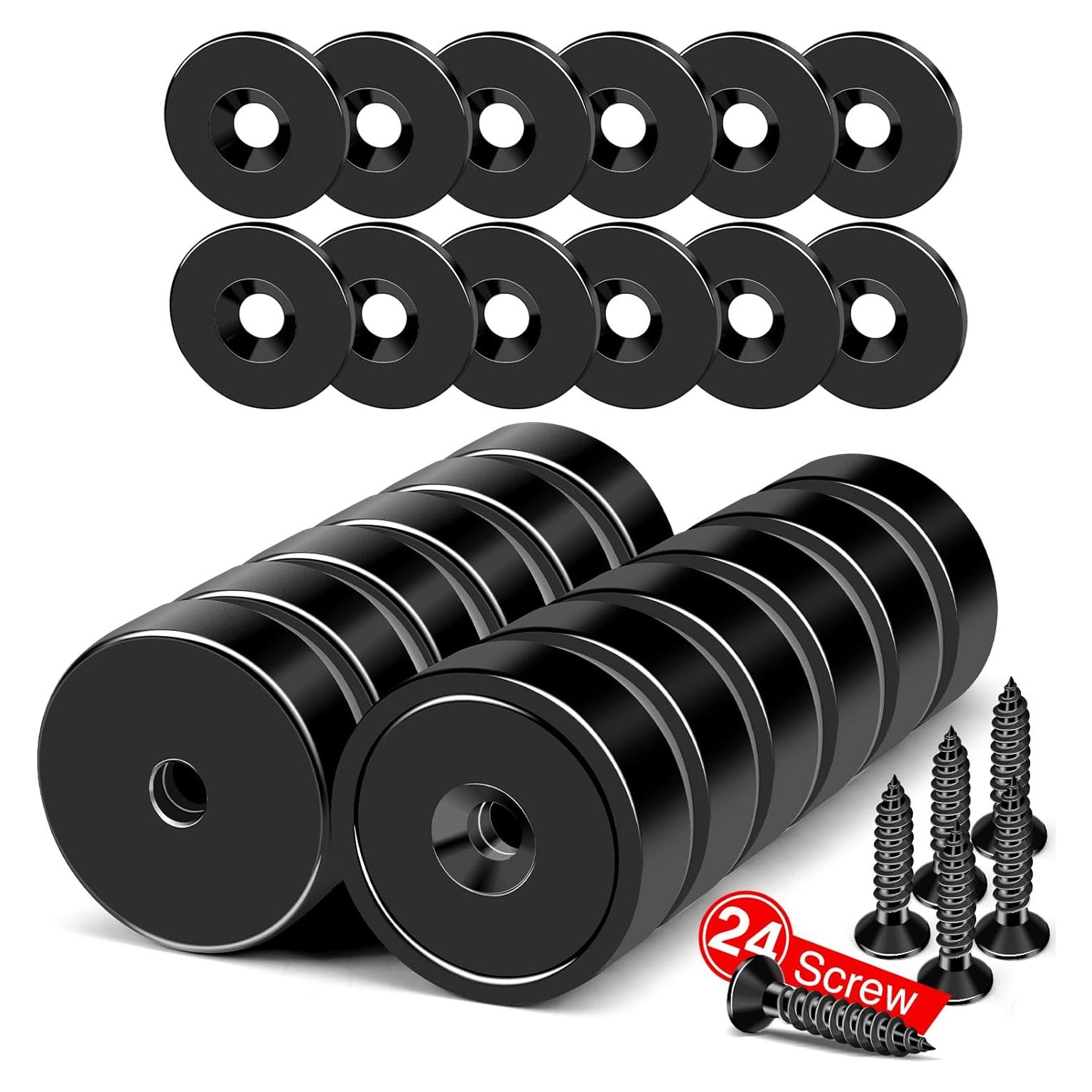 Imán Fuerte MIKEDE 40kg con Agujeros - Paquete de 12