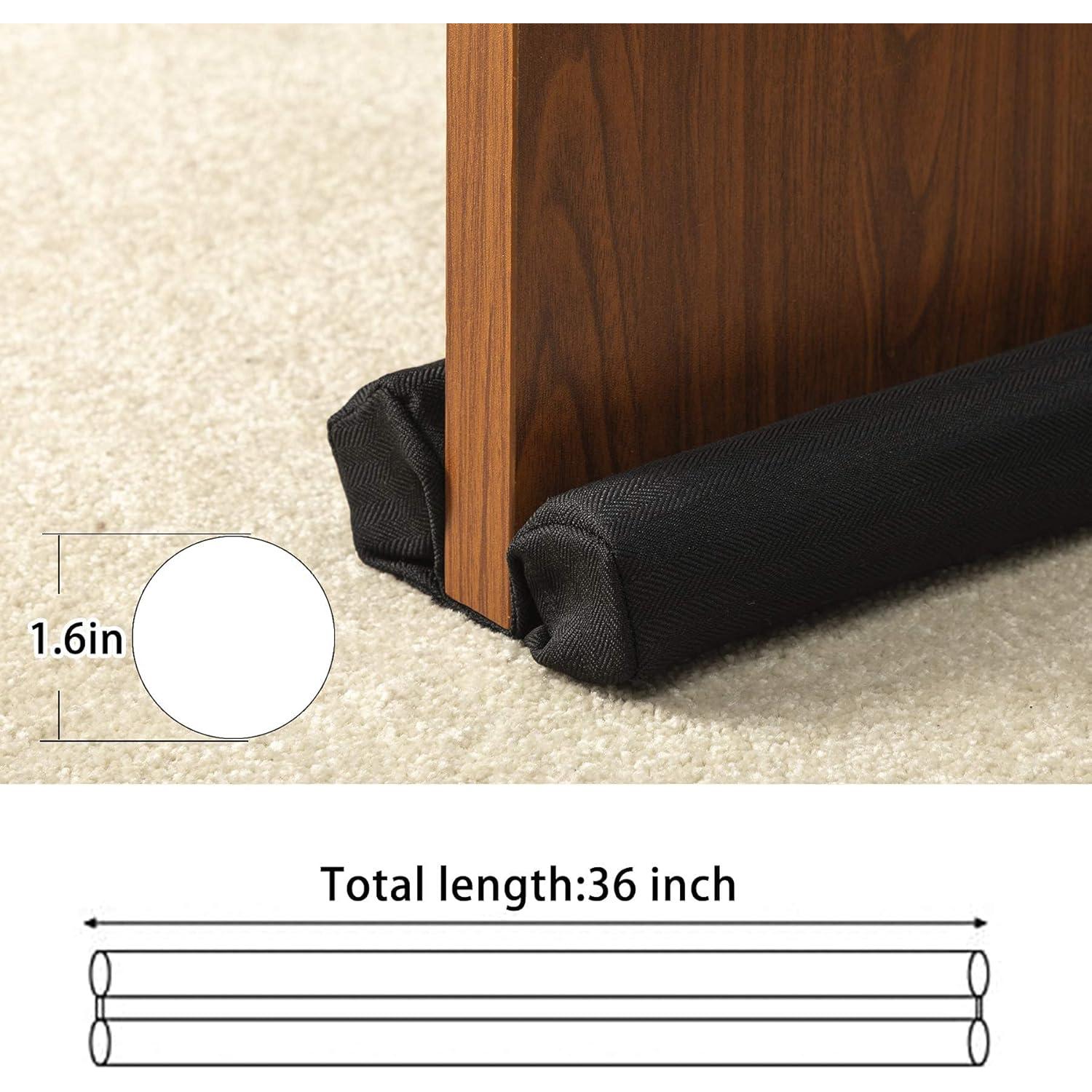 Tapón de Draft DreamQuil 36 cm Negro Ajustable para Puerta