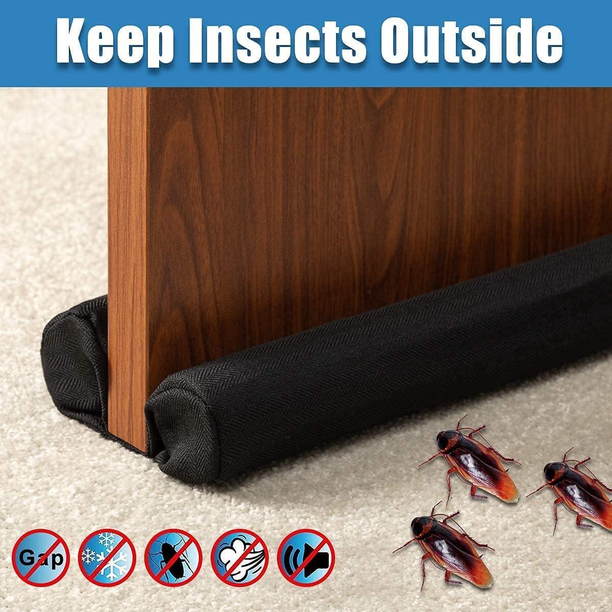 Tapón de Draft DreamQuil 36 cm Negro Ajustable para Puerta