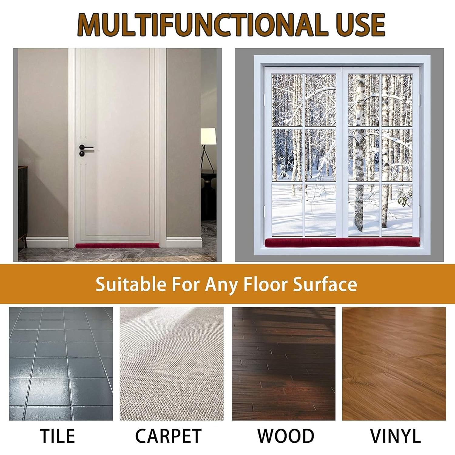 Tapón de Draft DreamQuil 36 cm Negro Ajustable para Puerta