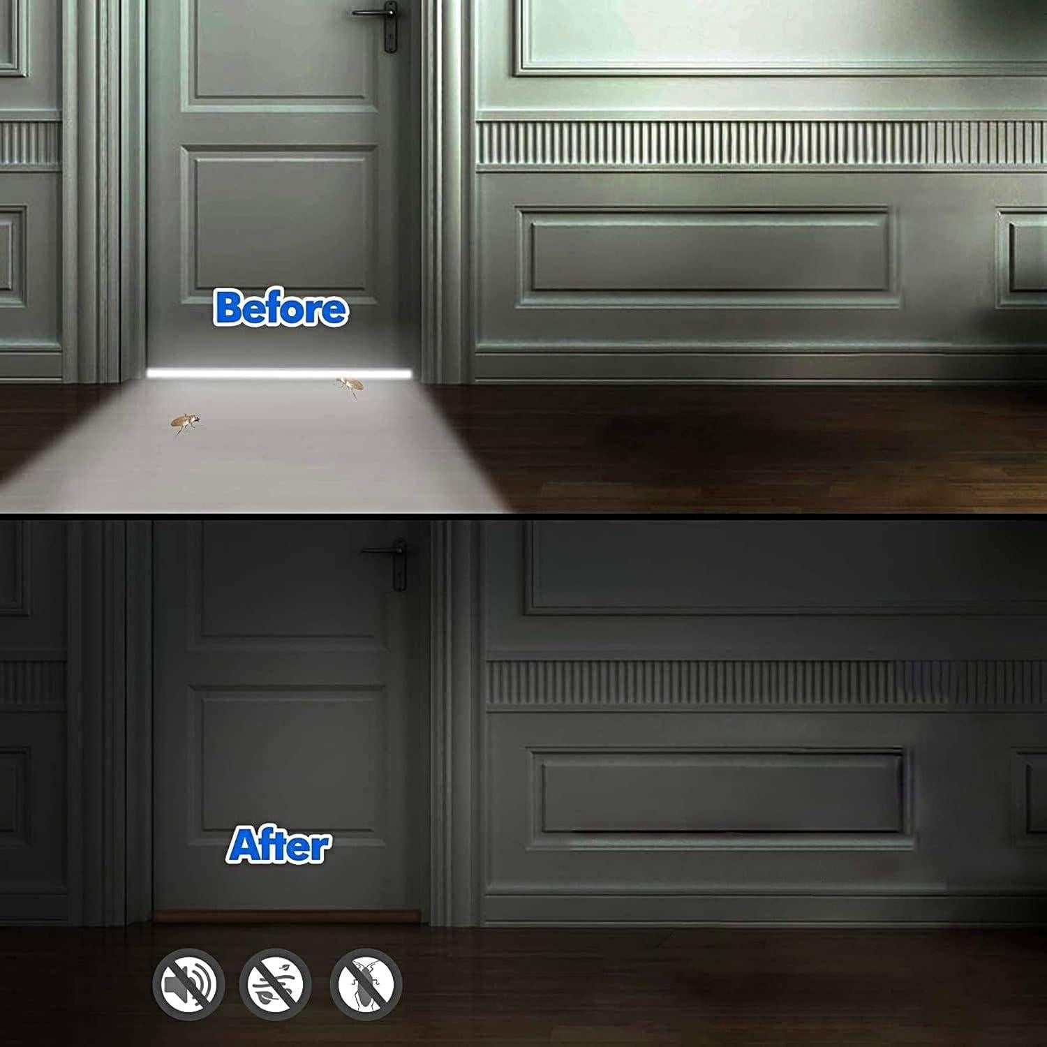 Tapón de Draft DreamQuil 36 cm Negro Ajustable para Puerta