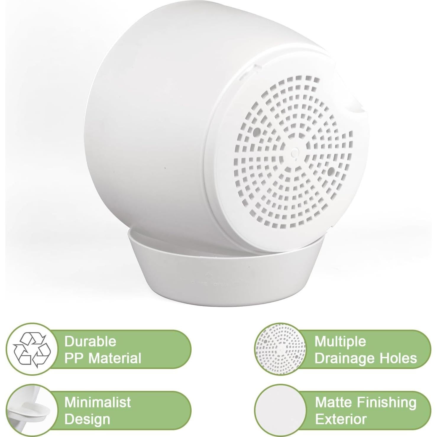 Macetas autorriego WSMKSZ 3 piezas 30,48/25,4/22,86 cm