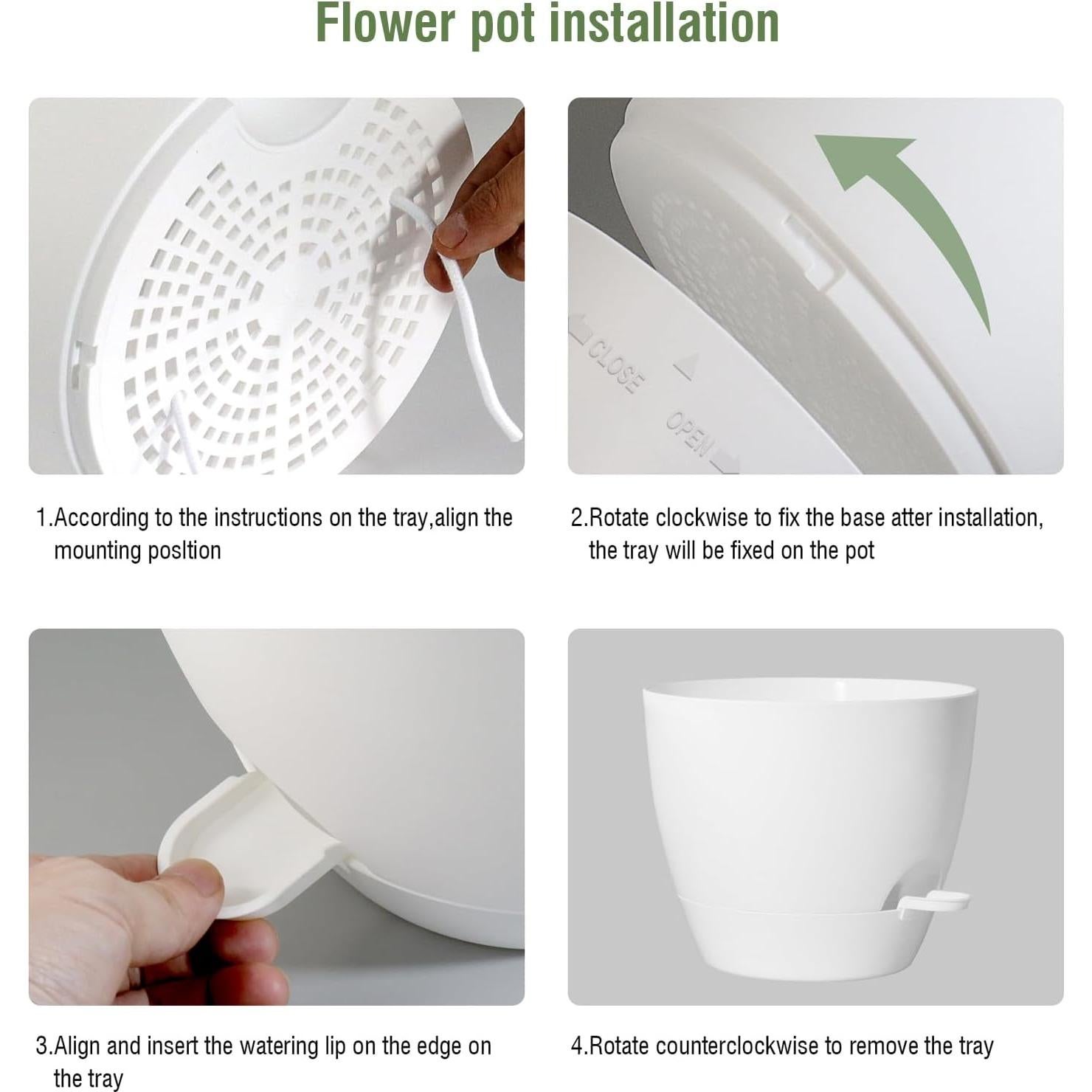 Macetas autorriego WSMKSZ 3 piezas 30,48/25,4/22,86 cm