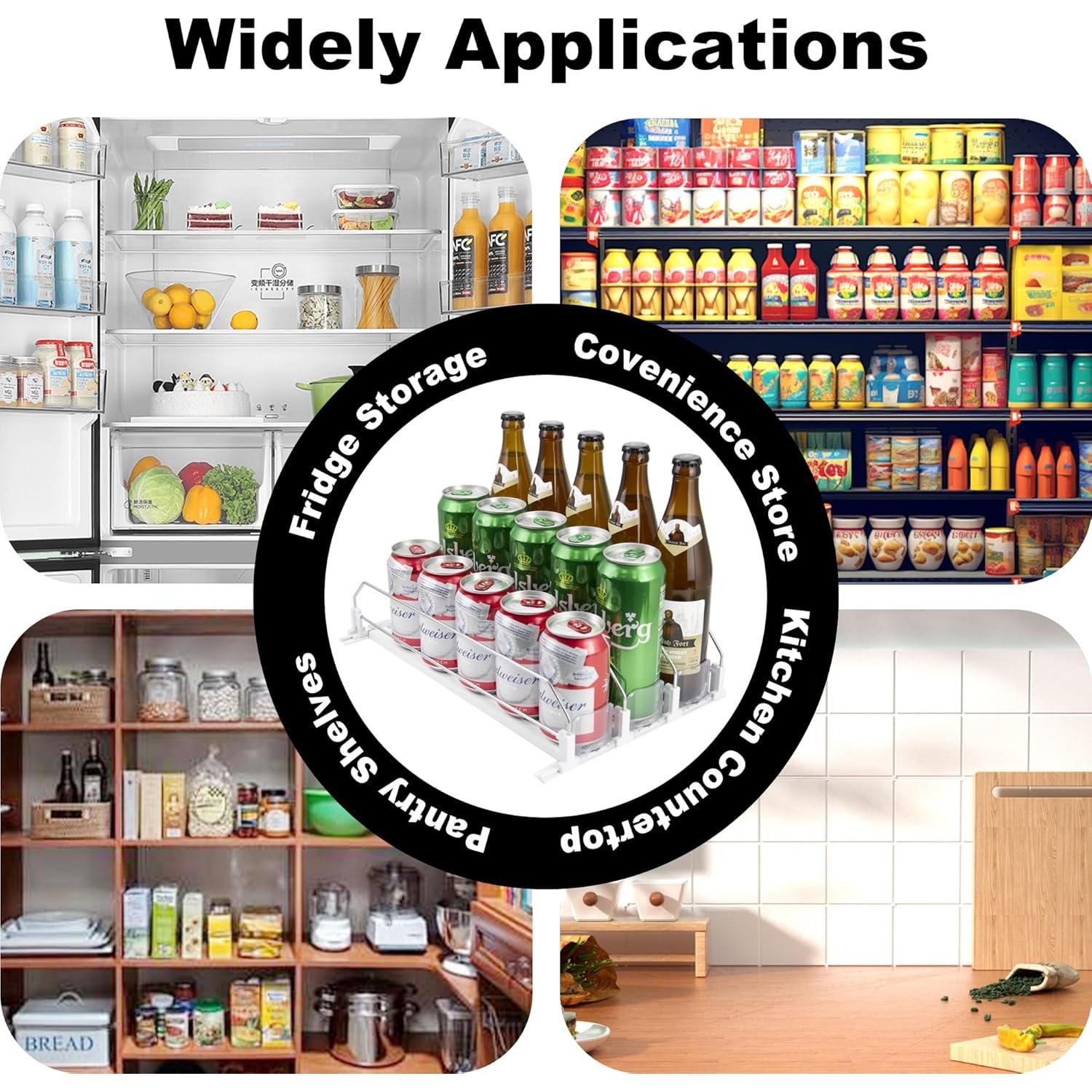 Organizador de Bebidas LumoShine para Nevera 3 Filas Ajustable