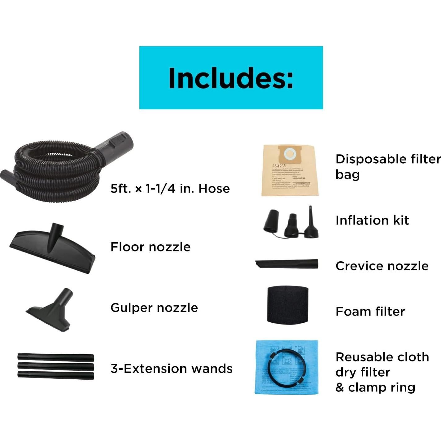 Aspiradora BLACK+DECKER Húmeda y Seca 4 Galones 3 HP