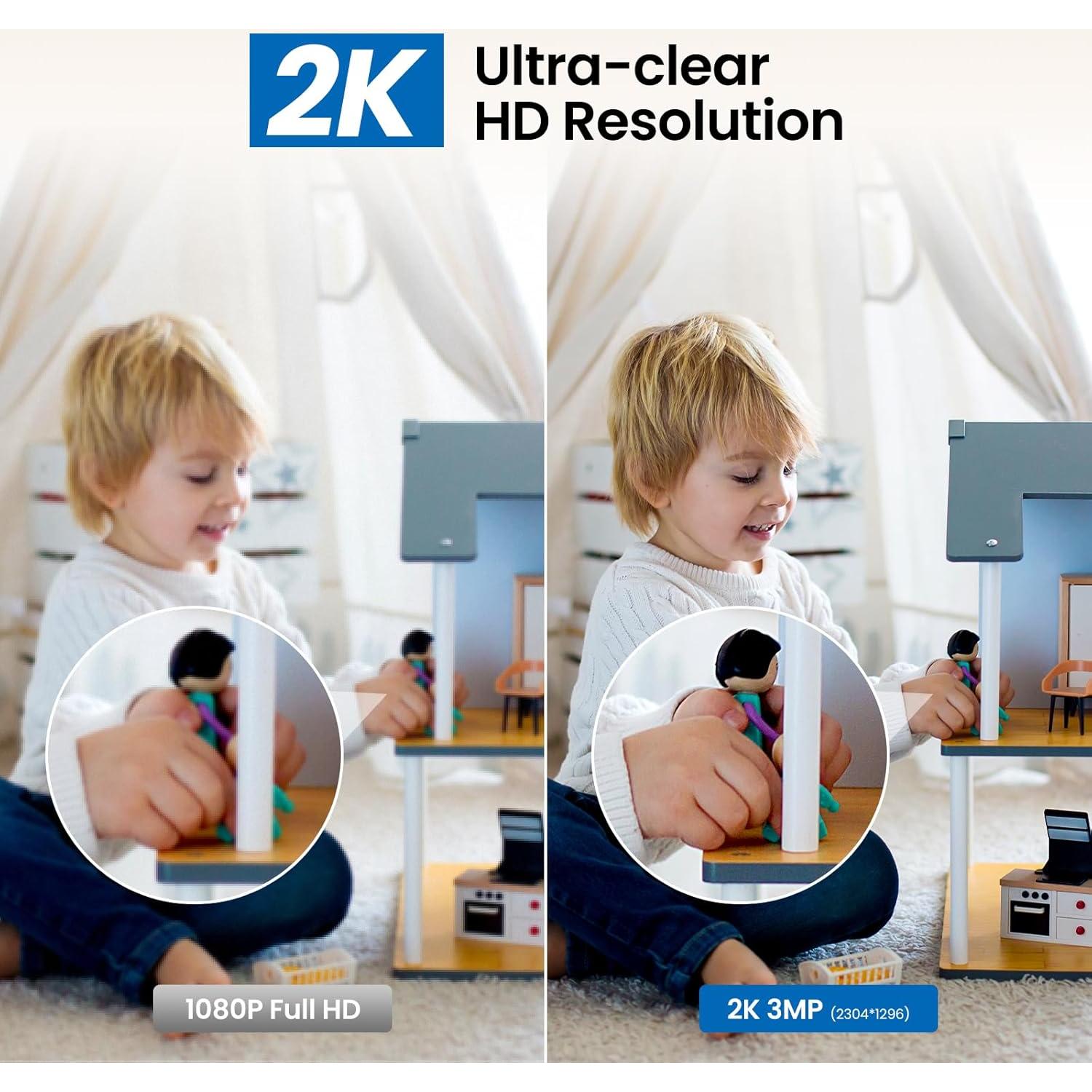 Cámara de Seguridad Interior Cinnado D1 2K WiFi 360°