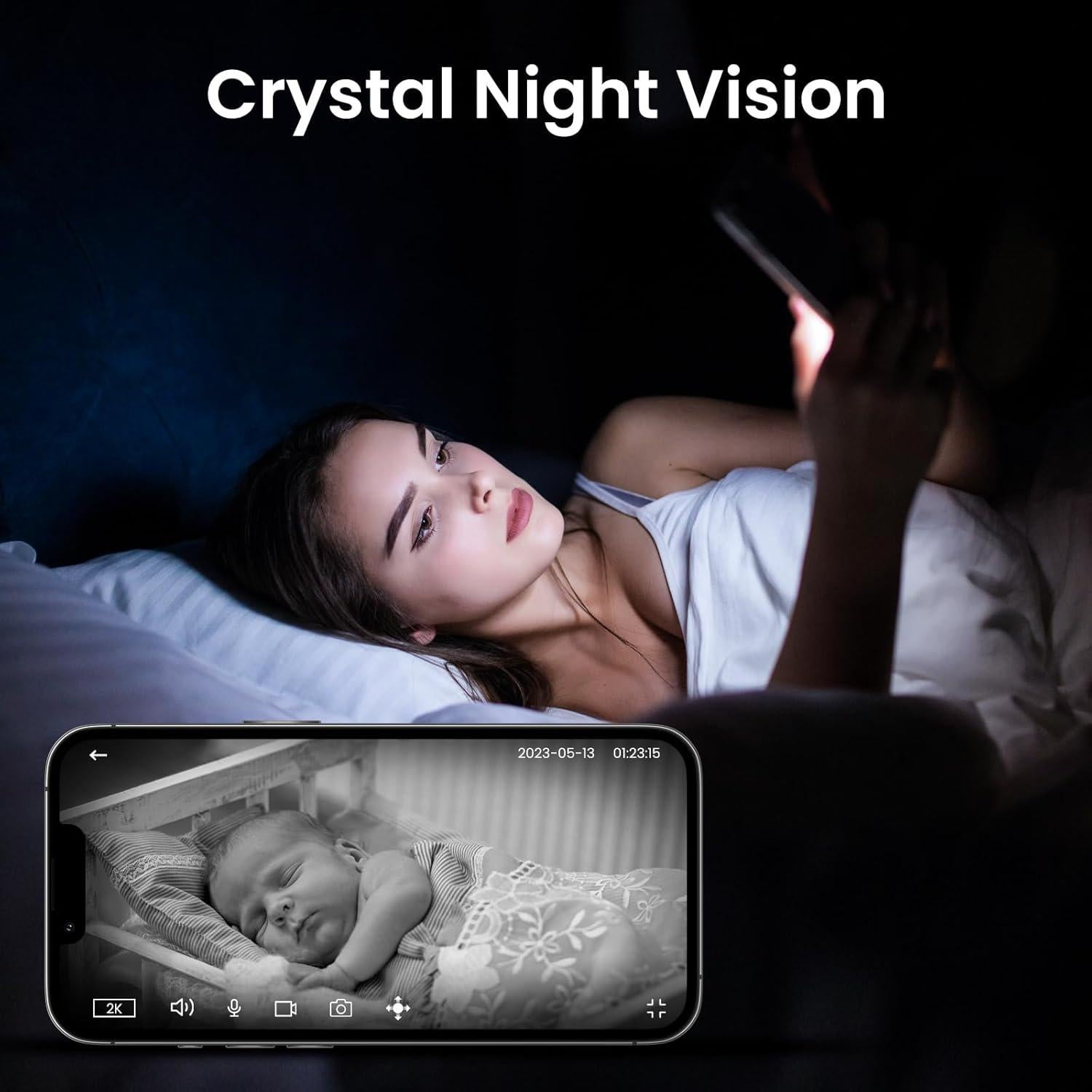 Cámara de Seguridad Interior Cinnado D1 2K WiFi 360°