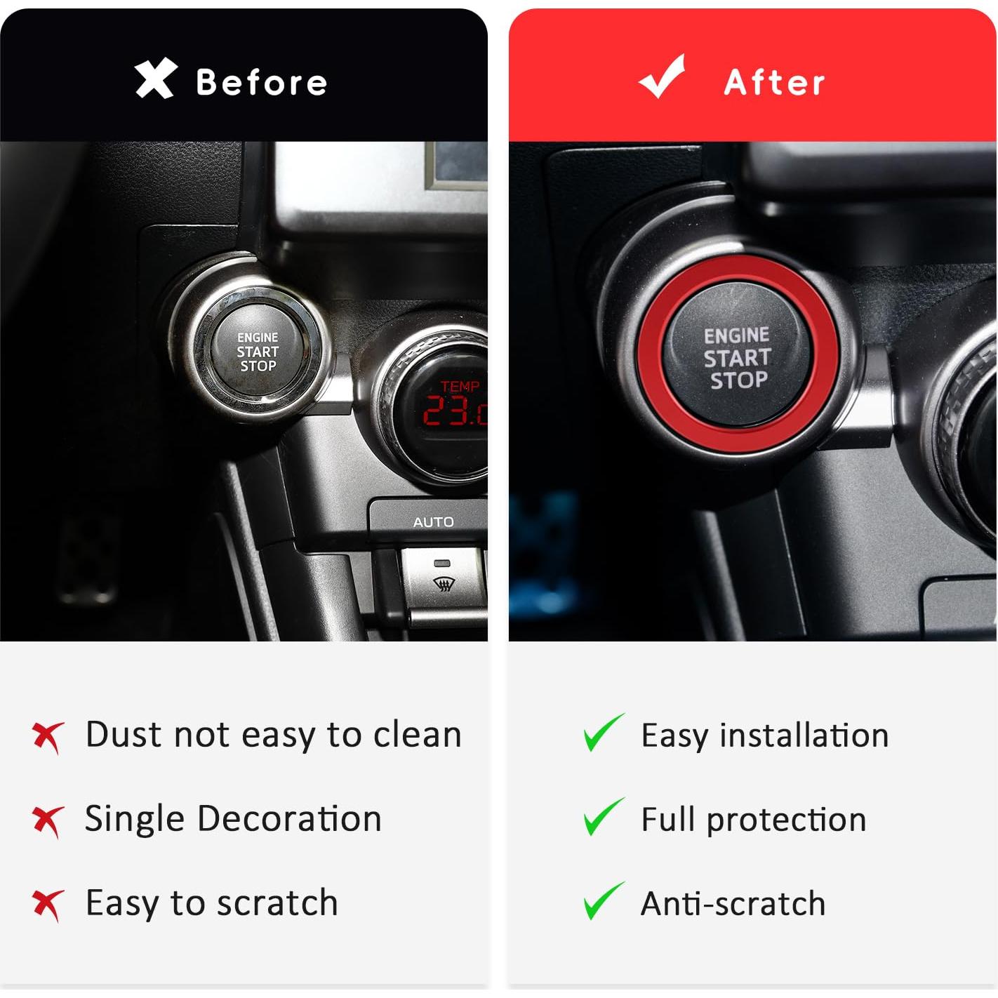 Anillo Exterior Botón Inicio/Parada Auovo para Subaru BRZ y Toyota GR86