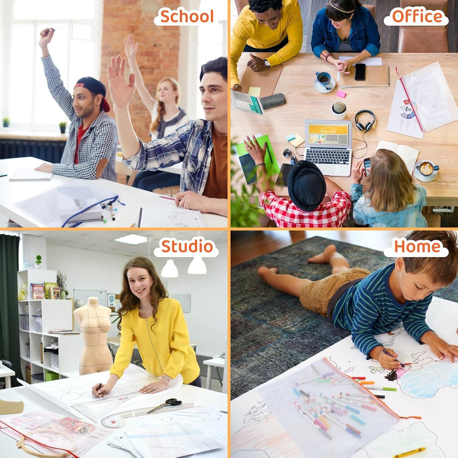 24 Bolsas de Almacenamiento de Malla YOPCDJ A3 43x30 cm