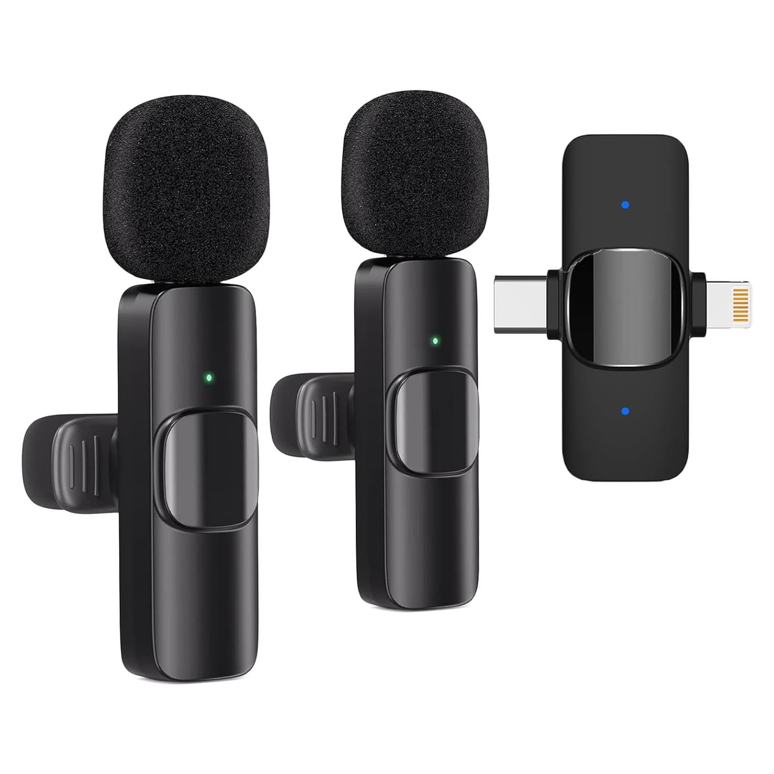 Micrófono Lavalier Inalámbrico Gicorino 2-en-1 USB-C para iPhone