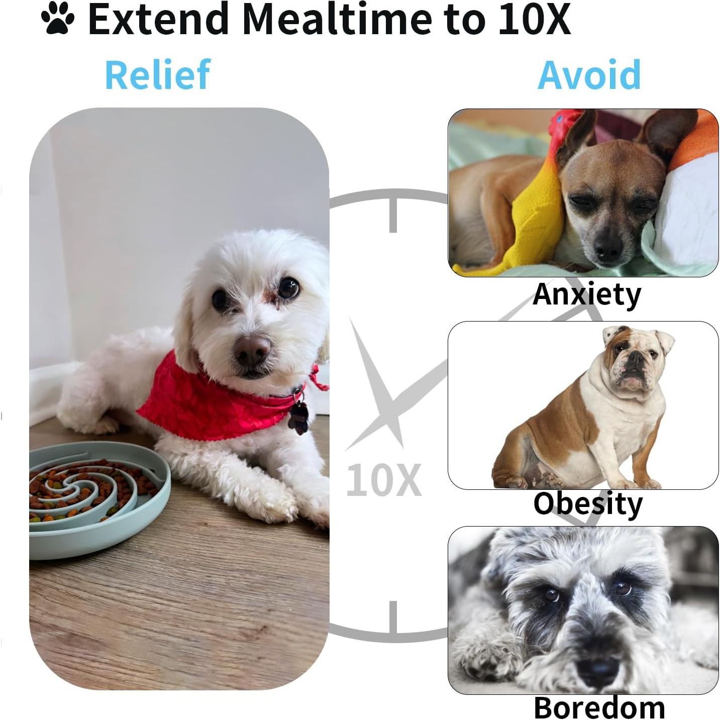 Tazón de Rompecabezas Bifeaw 19cm Antideslizante para Perros