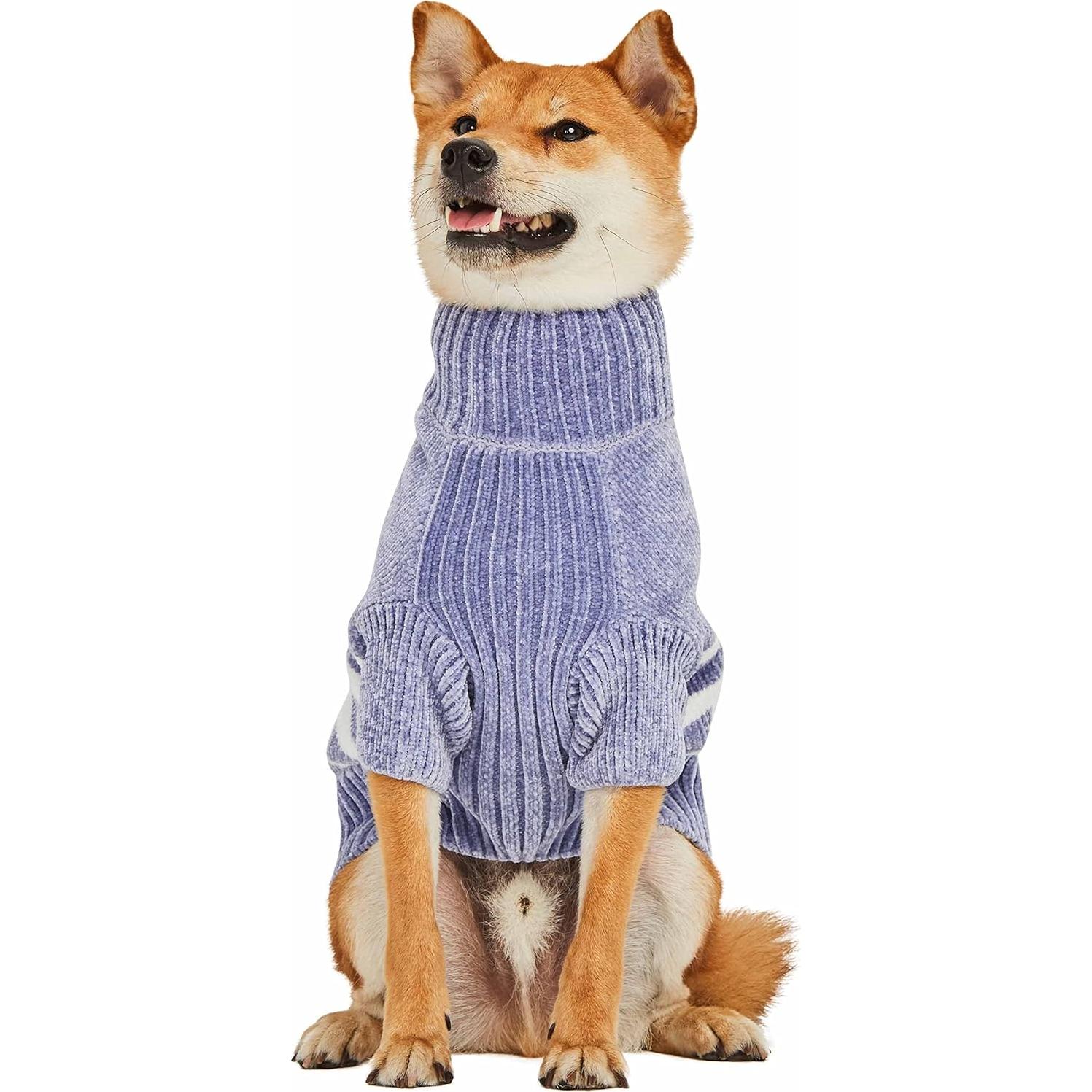 Suéter para Perro Blueberry Pet Rayas Azul Lavado 30 cm